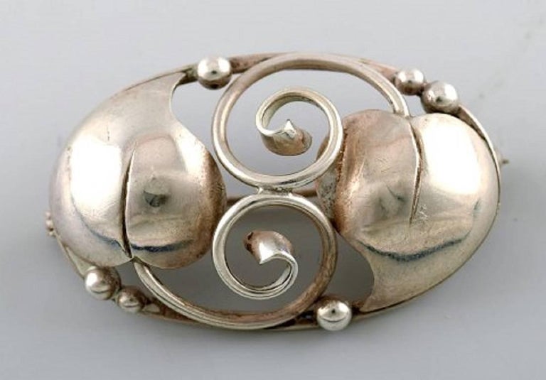 Two Danish Brooches in Silver, 1930s For Sale (Free Shipping) at