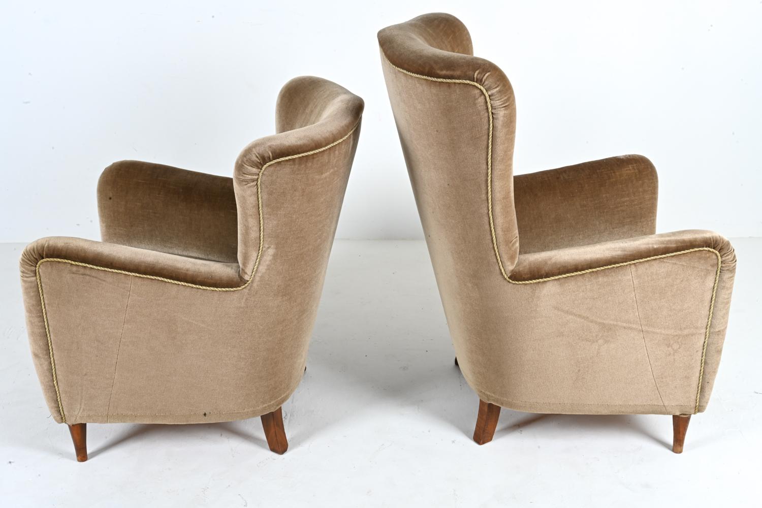 Two Danish Easy Chairs, Manner of Frits Henningsen, c. 1950's For Sale 3