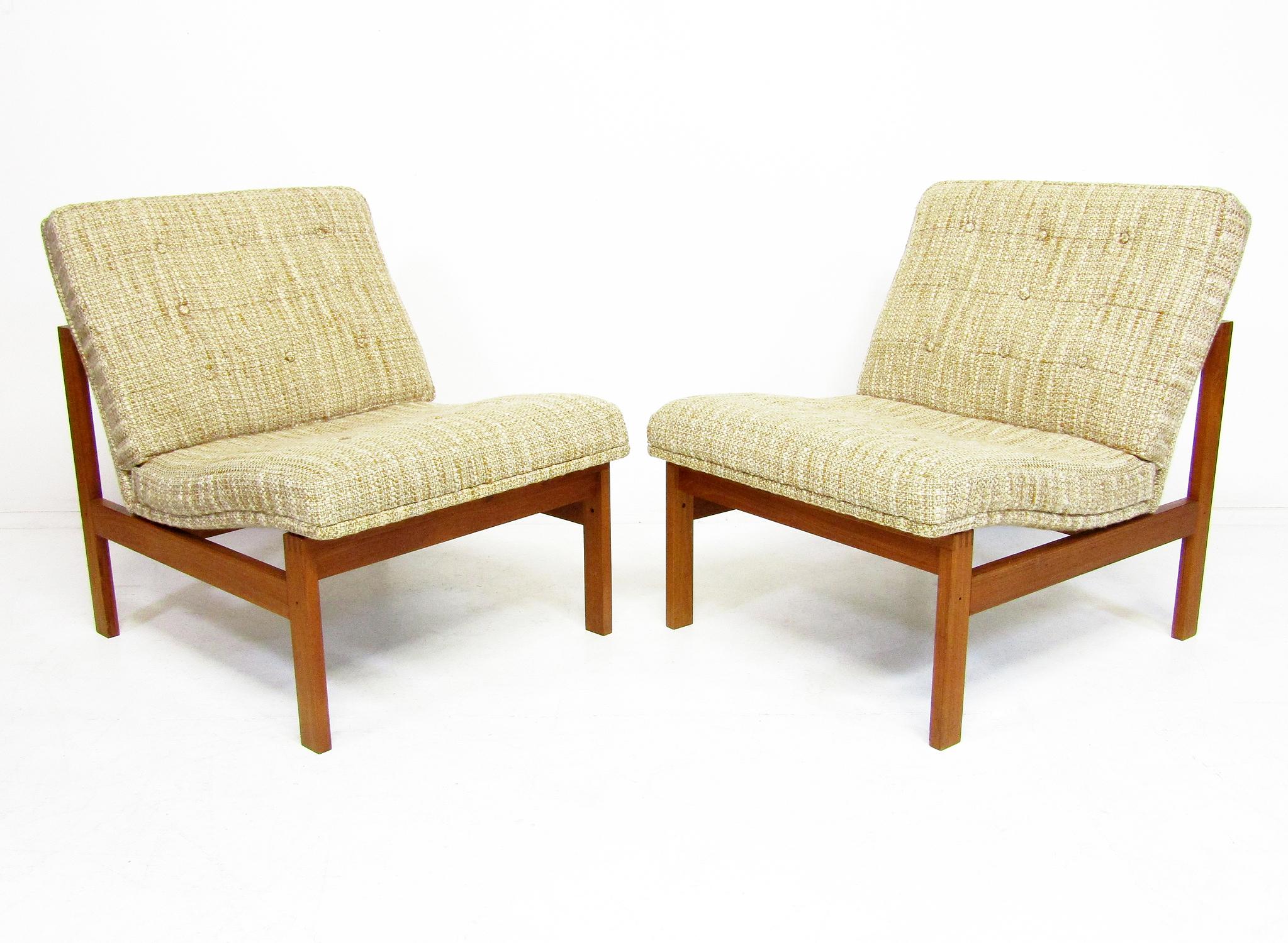 Mid-Century Modern Two Danish Lounge Chairs by Ole Knudsen for France & Son For Sale