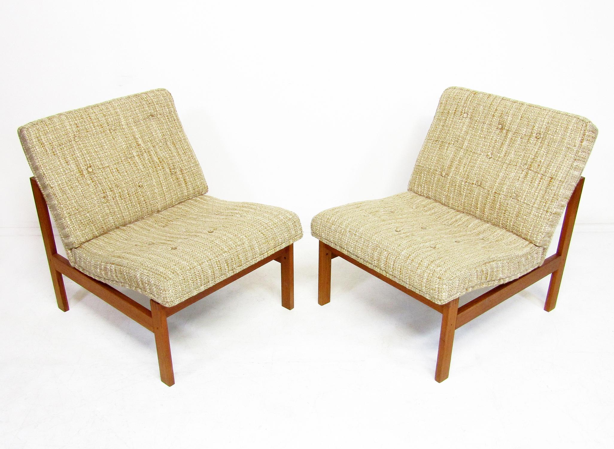 20th Century Two Danish Lounge Chairs by Ole Knudsen for France & Son For Sale