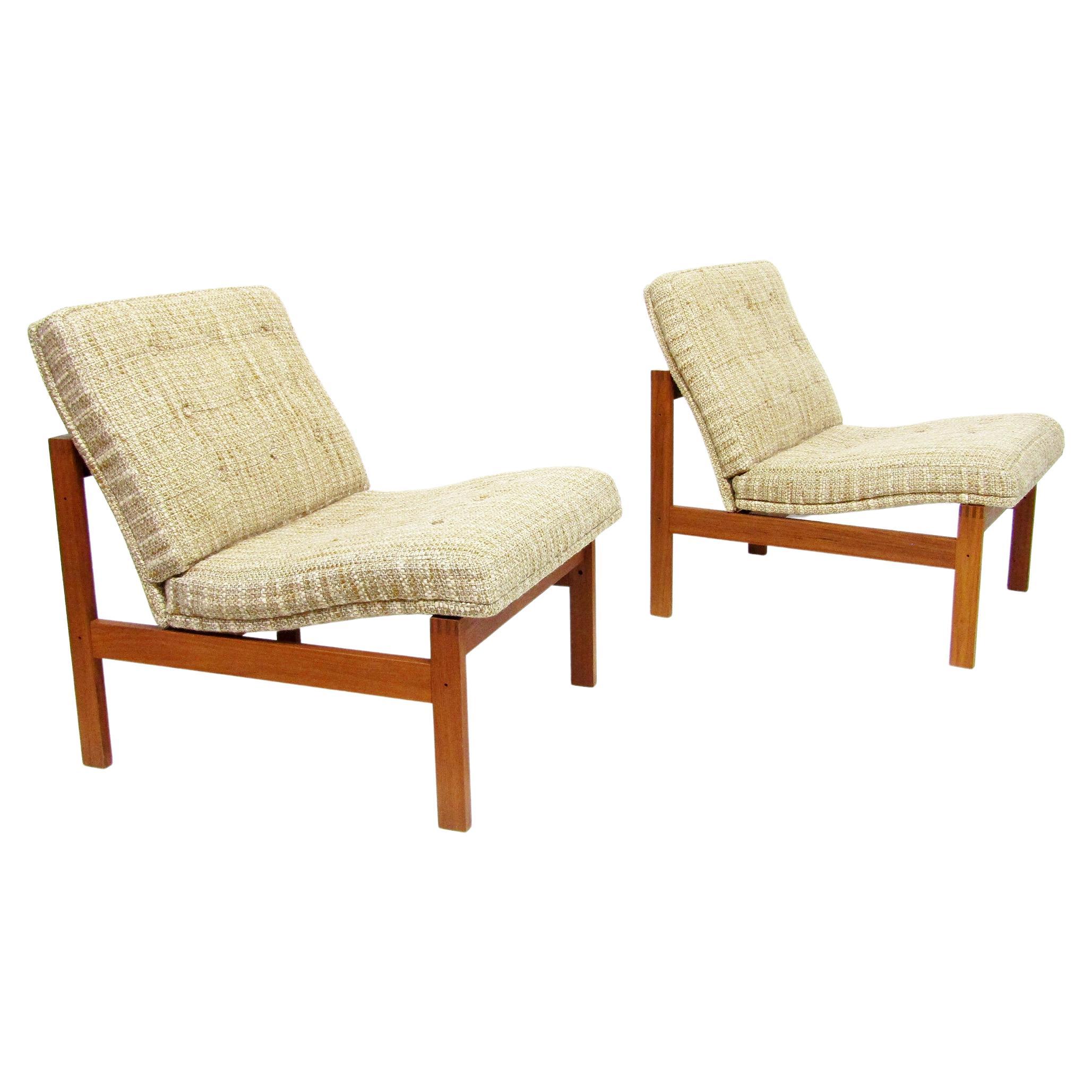 Two Danish Lounge Chairs by Ole Knudsen for France & Son For Sale