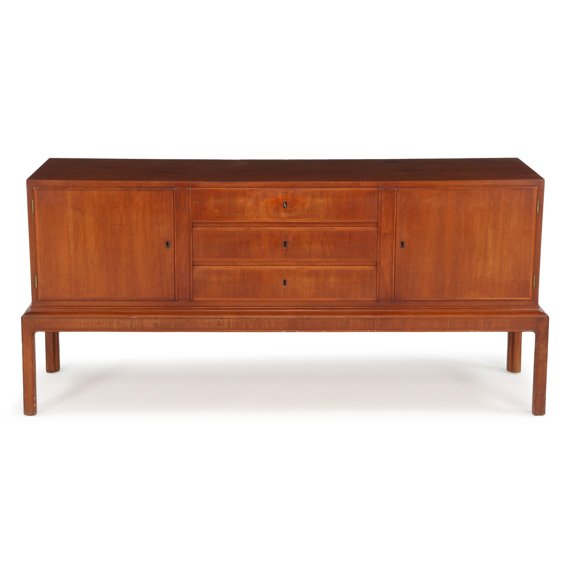 Two Danish Modern Mahogany Sideboards In Good Condition In Hudson, NY