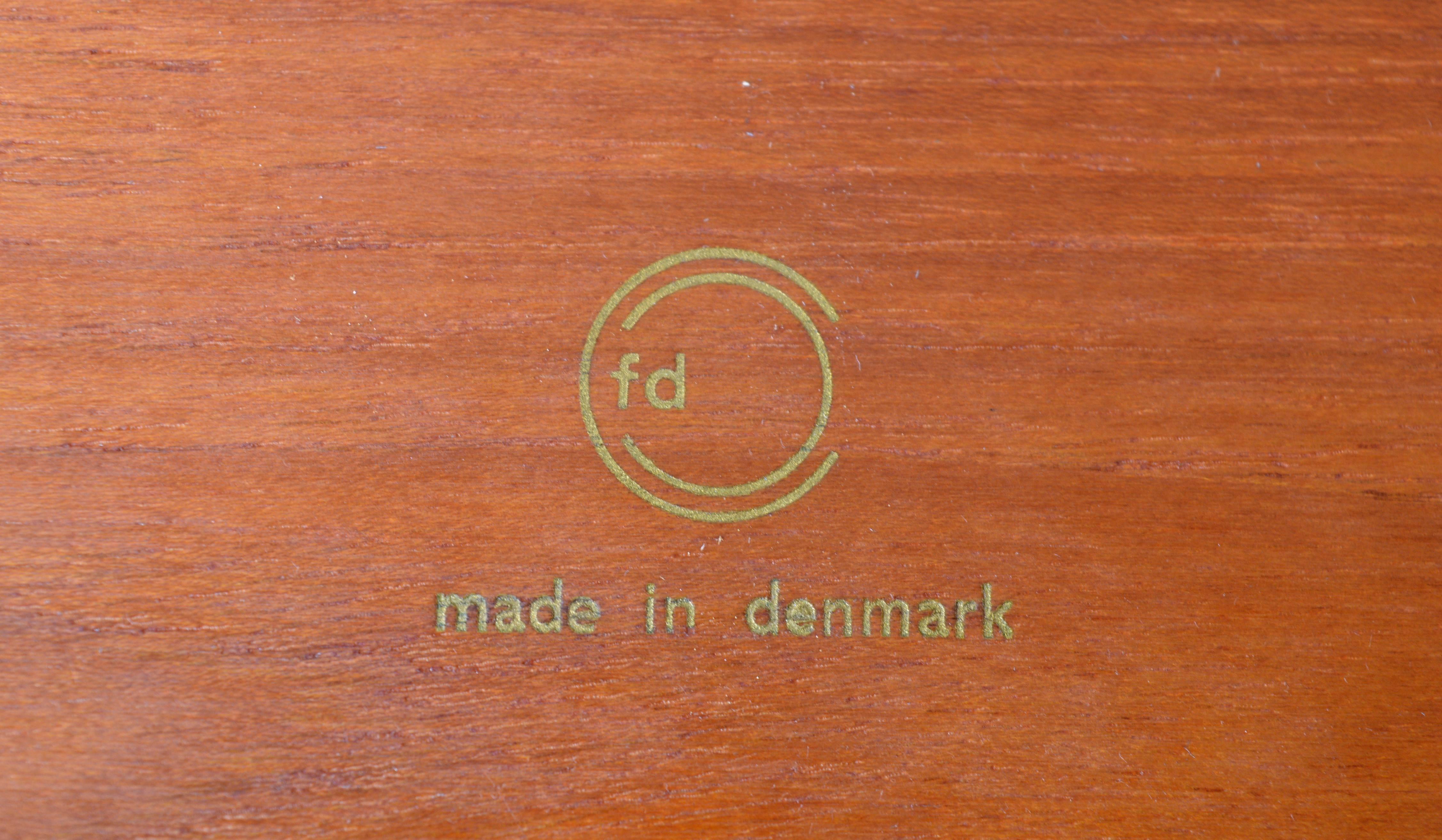 Two Danish Modern Solid Teak 1960s Square Side Table by Hvidt & Mølgaard-Nielsen 3