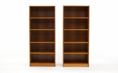 Two Danish Modern Teak Bookcases, Six Feet Tall, Ready to Use