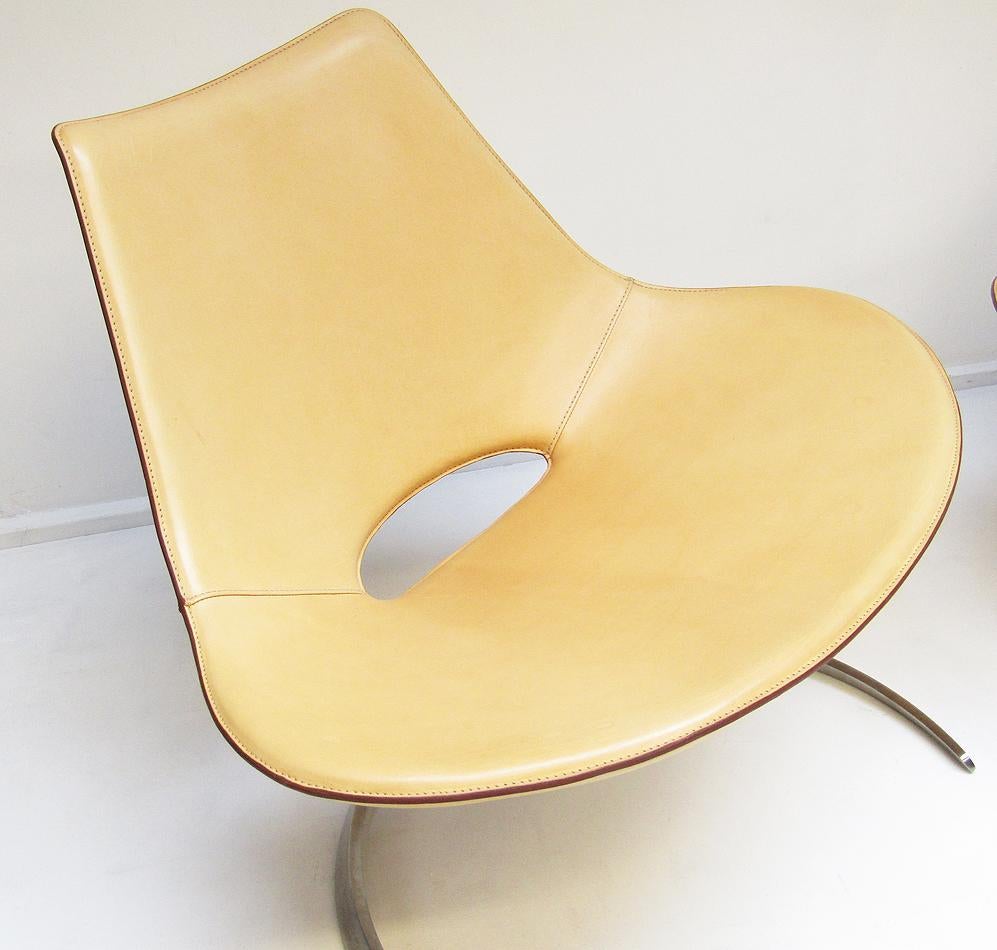 Two Danish Scimitar Chairs by Preben Fabricius & Jørgen Kastholm for Bo-Ex In Excellent Condition For Sale In Shepperton, Surrey