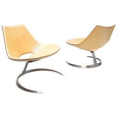 Two Danish Scimitar Chairs by Preben Fabricius & Jørgen Kastholm for Bo-Ex