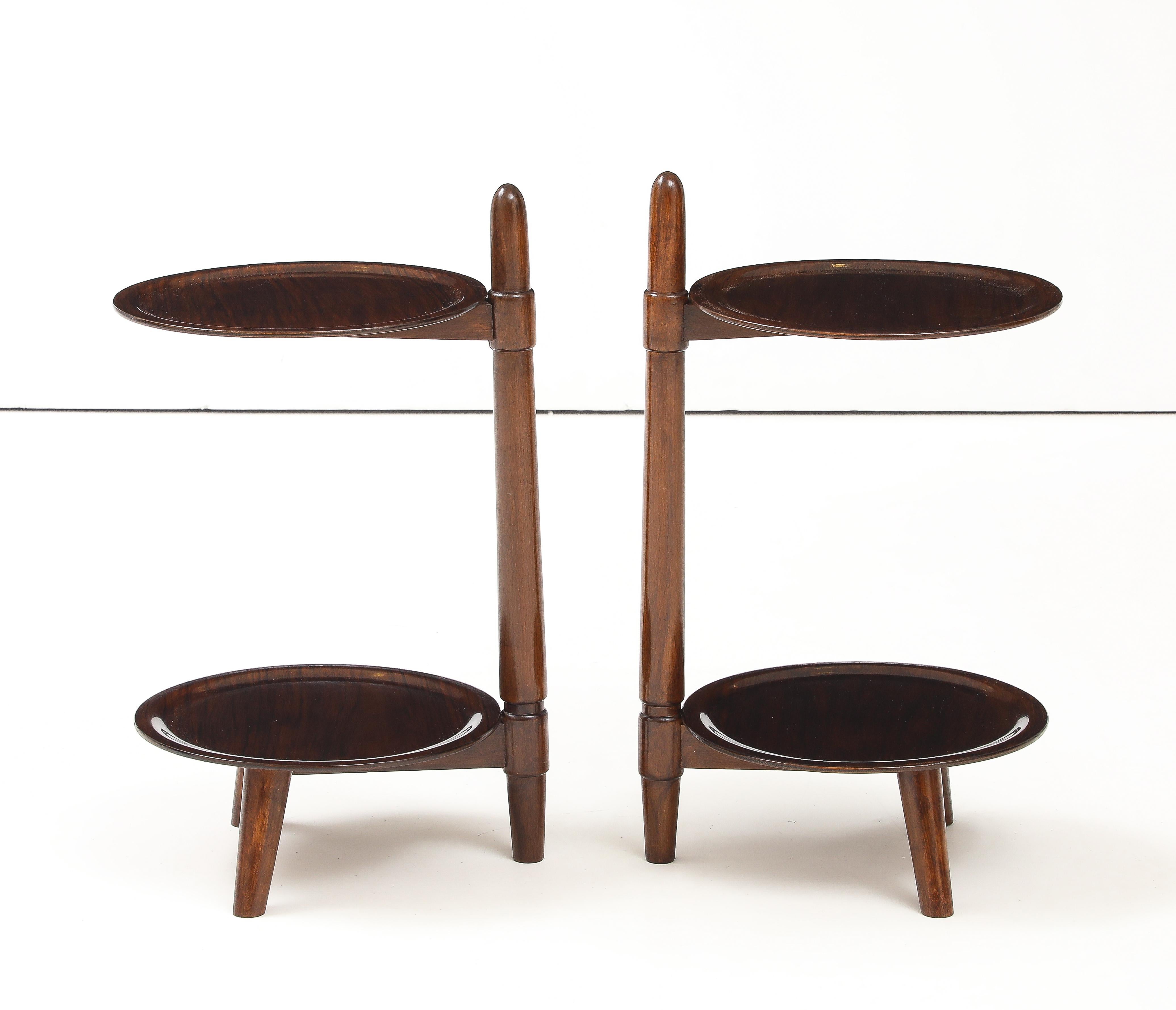 Due tavolini danesi a due piani prodotti da Edmund Jørgensen, CIRCA 1960 in vendita 2