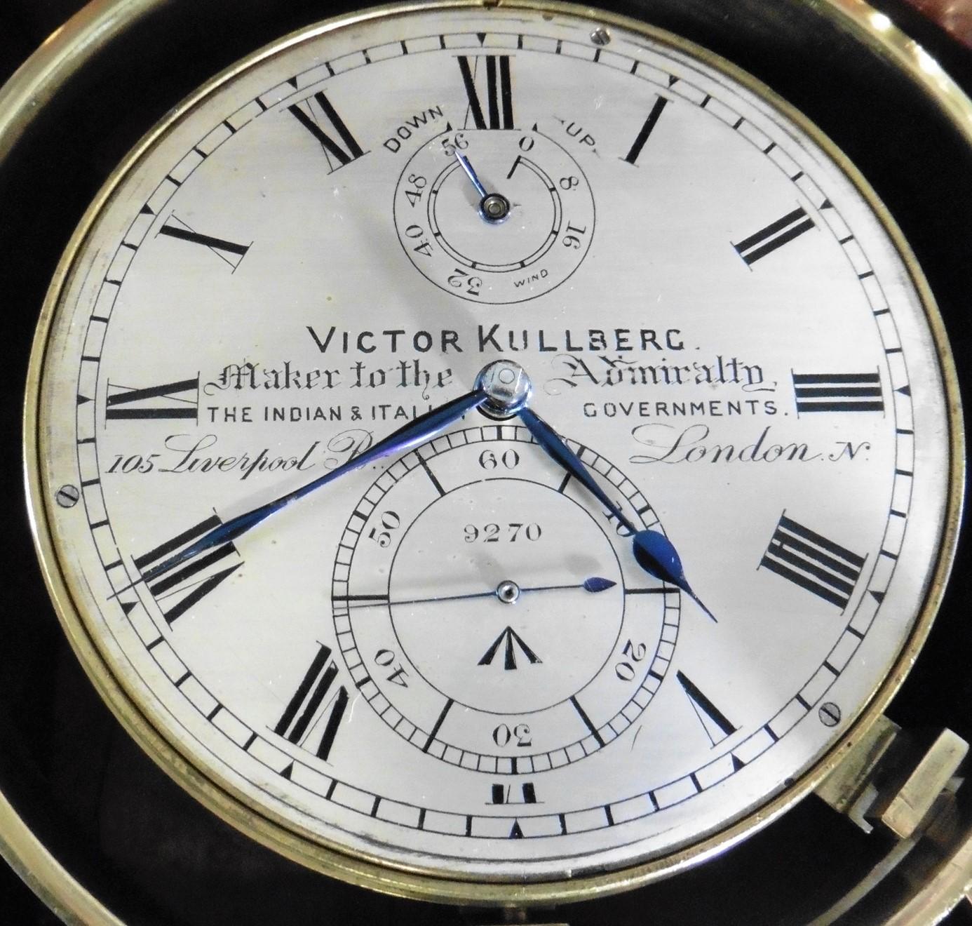 Two Day Marine Chronometer by Victor Kulberg No. 9270 In Good Condition In Norwich, GB