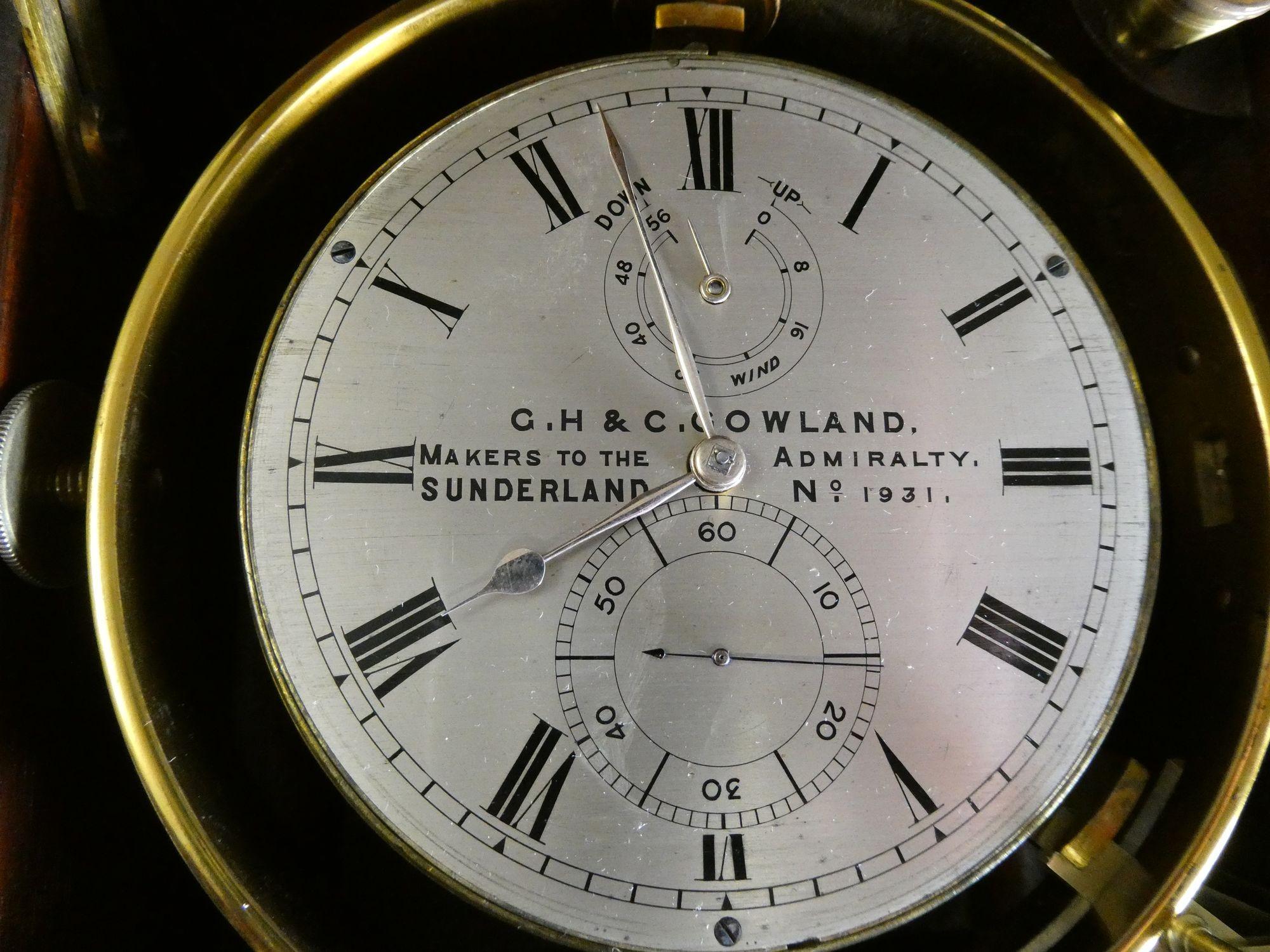 Late 19th Century Two Day Marine Chronometer, G.H & C Gowland, Sunderland No.1931 For Sale