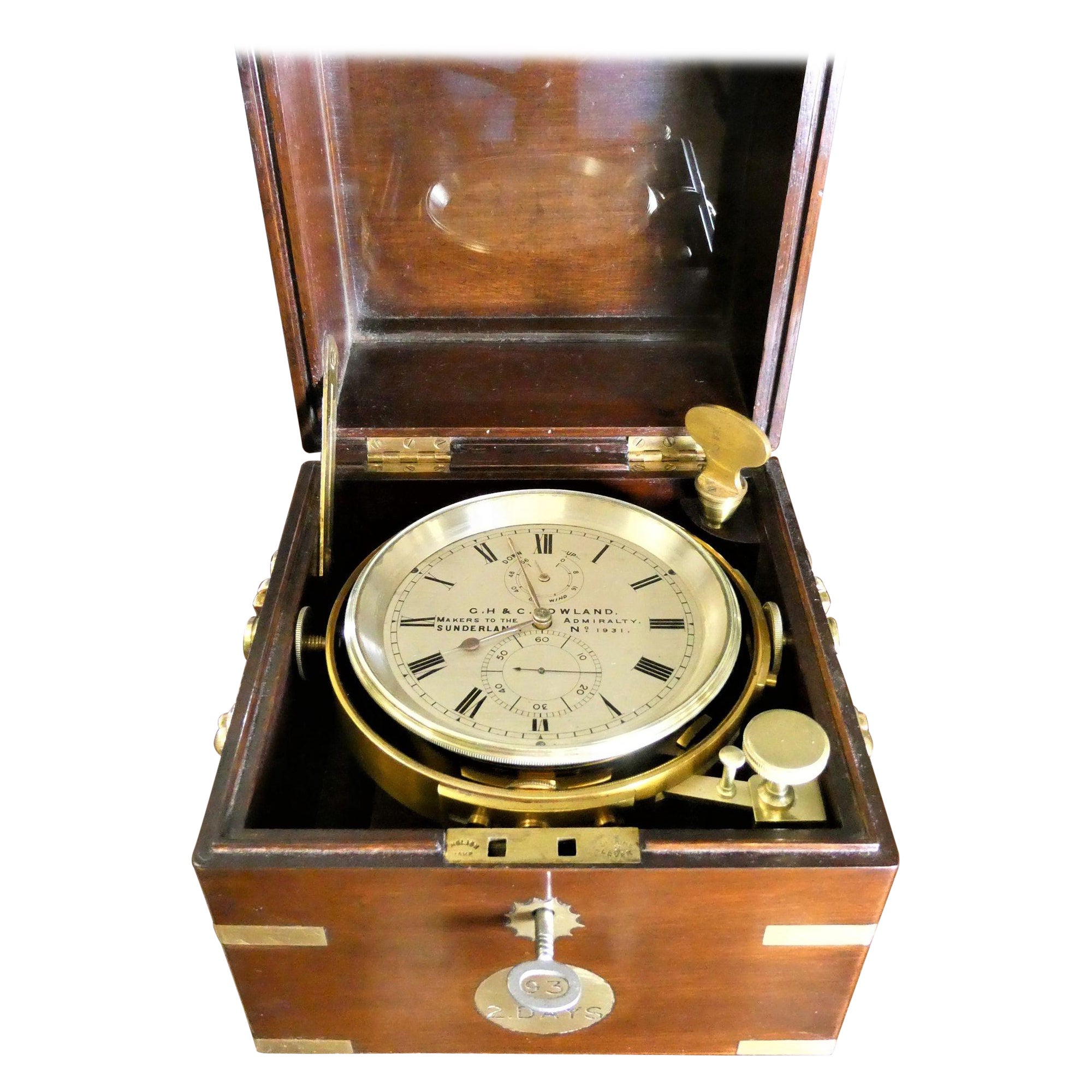Cronómetro marino de dos días, G.H & C Gowland, Sunderland nº 1931 en venta