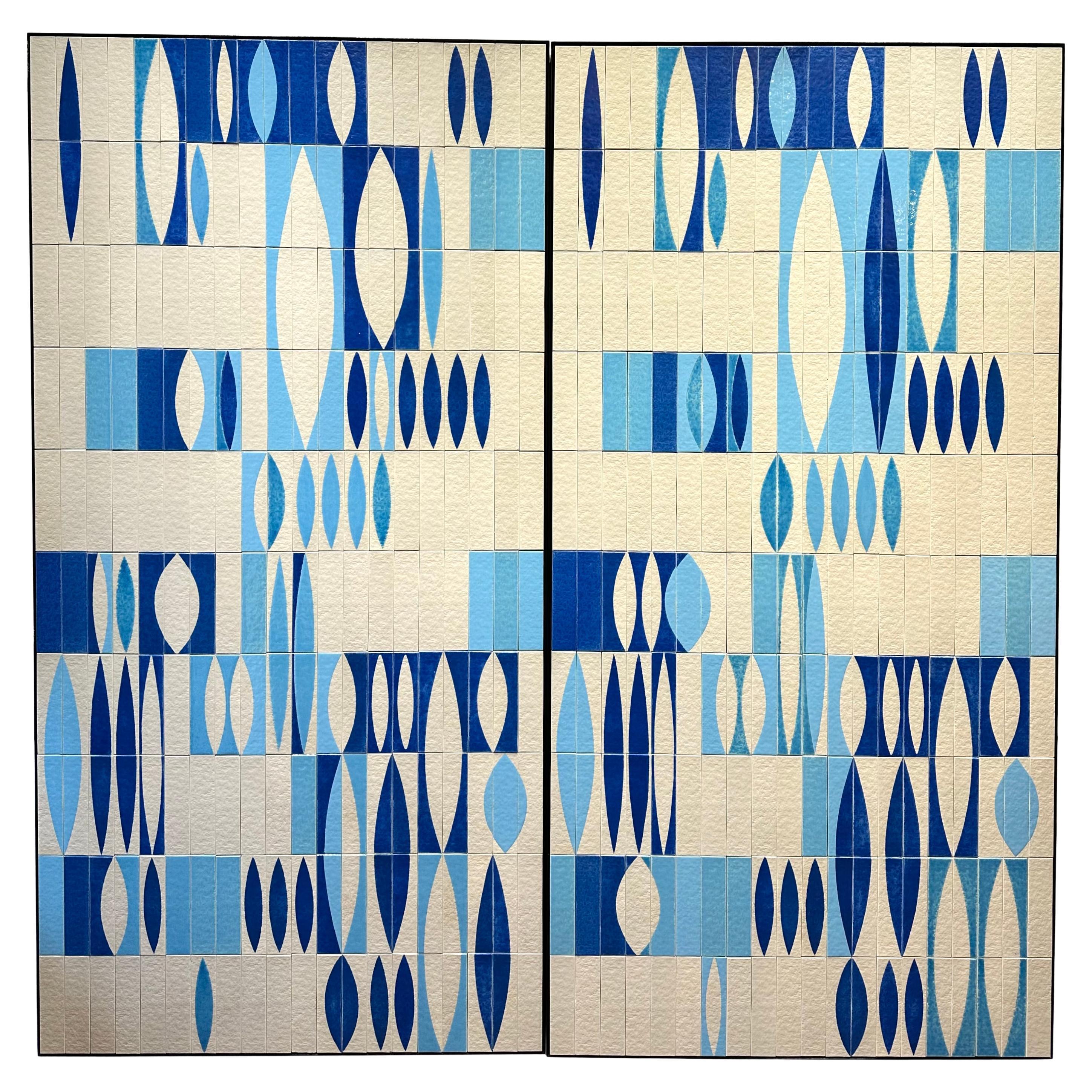 Zwei dekorative Tafeln, Roger Capron, Vallauris um 1960 im Angebot