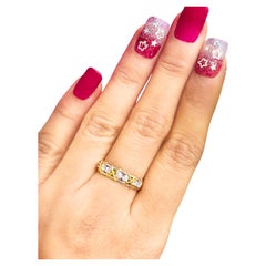 Two Diamond Cross Eternity Diamond Ring