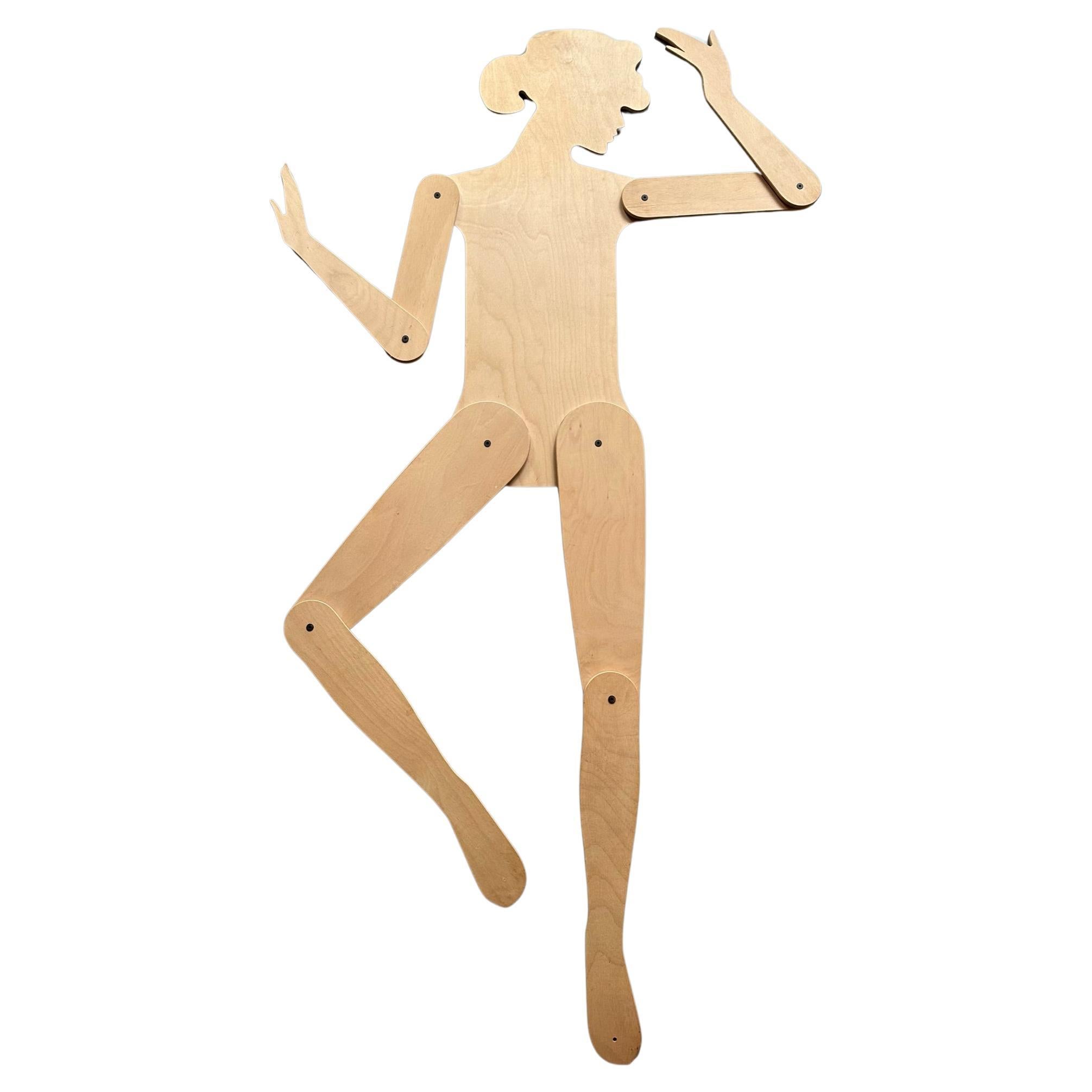 two dimensional wooden mannequin seventies For Sale