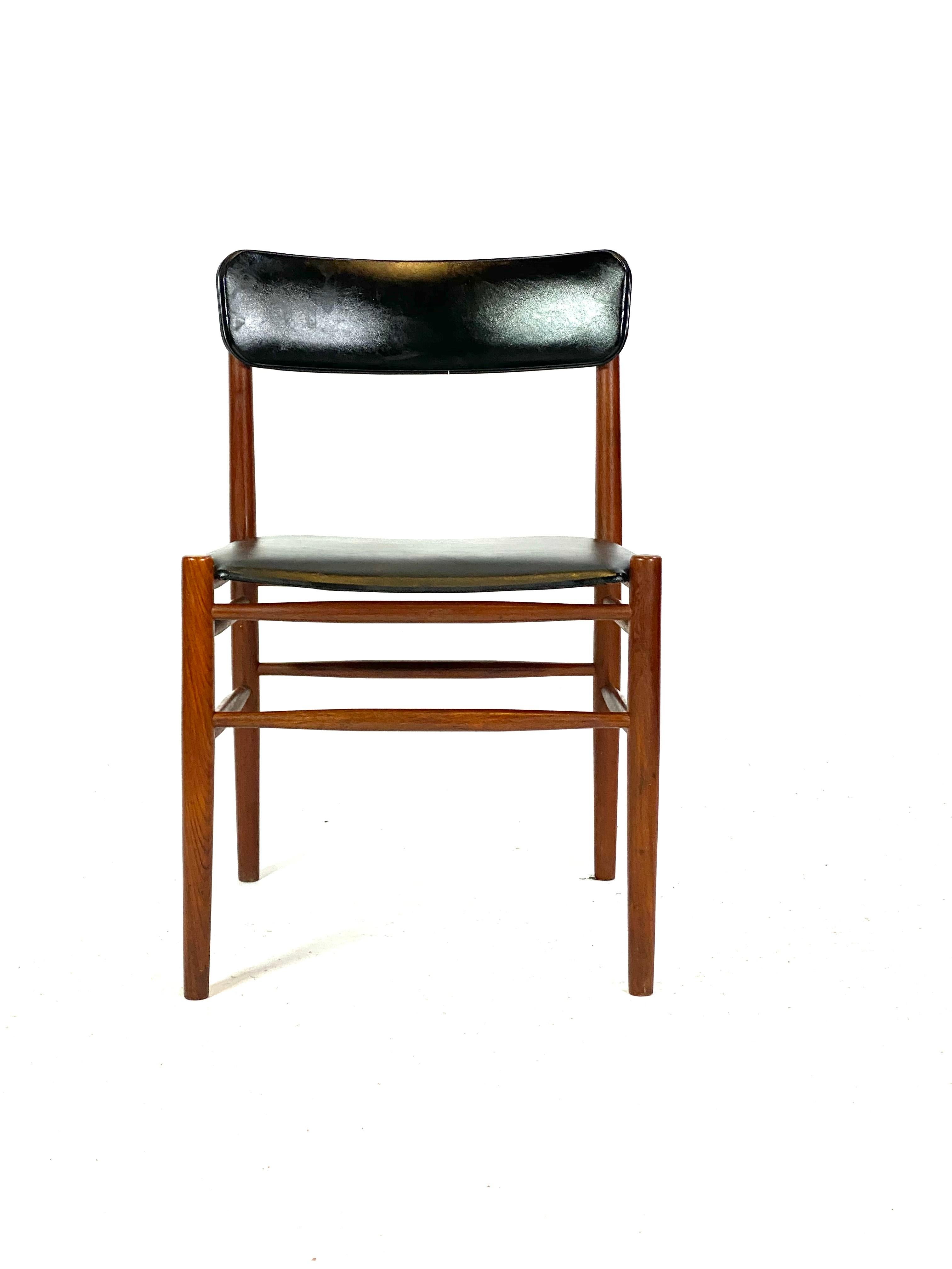 Mid-20th Century Two Dining Room Chairs in Teak of Danish Design, 1960s
