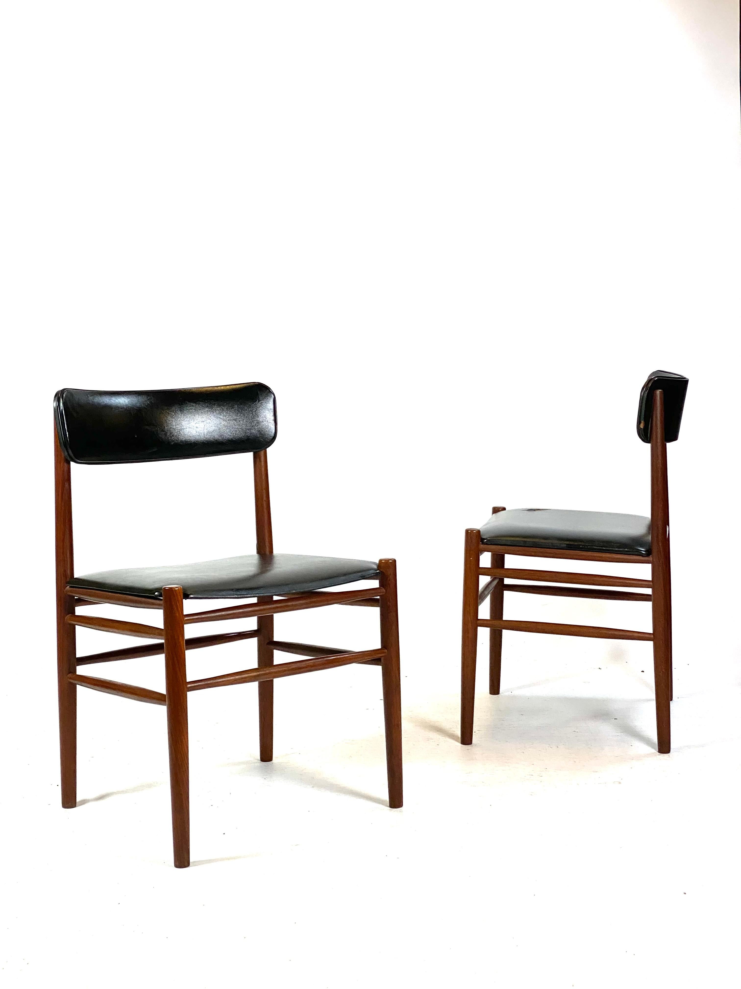 Two Dining Room Chairs in Teak of Danish Design, 1960s 1