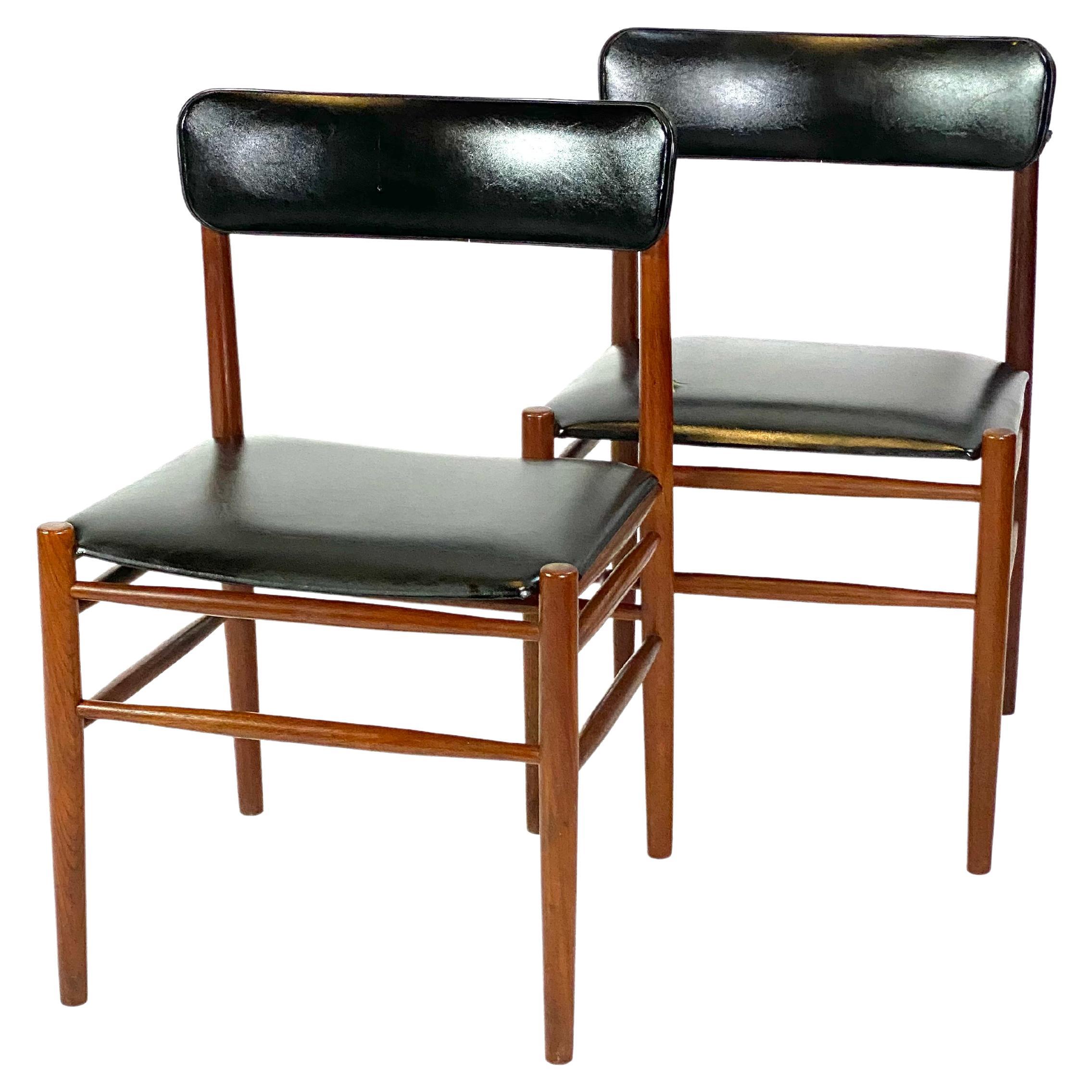Two Dining Room Chairs in Teak of Danish Design, 1960s