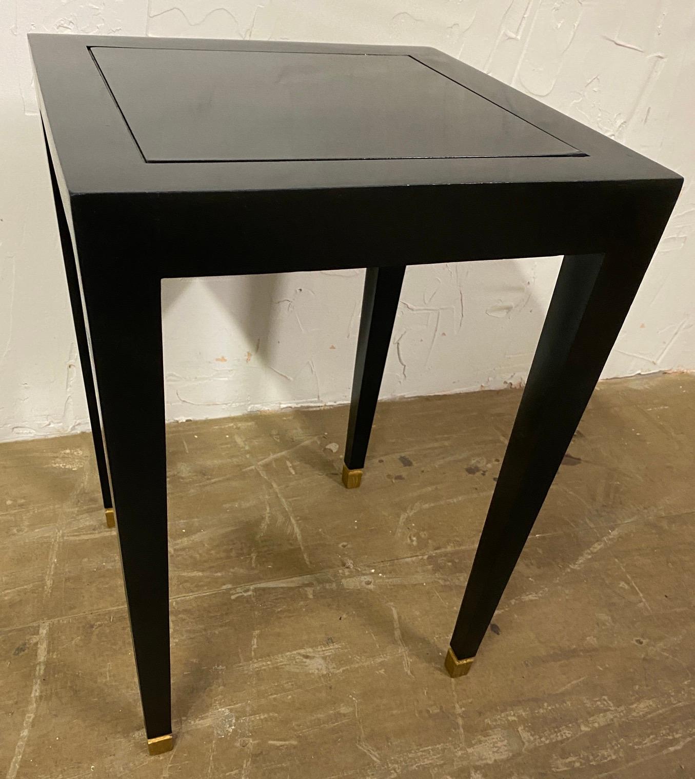 Modern Two Donghia Madrid Square Side Tables For Sale