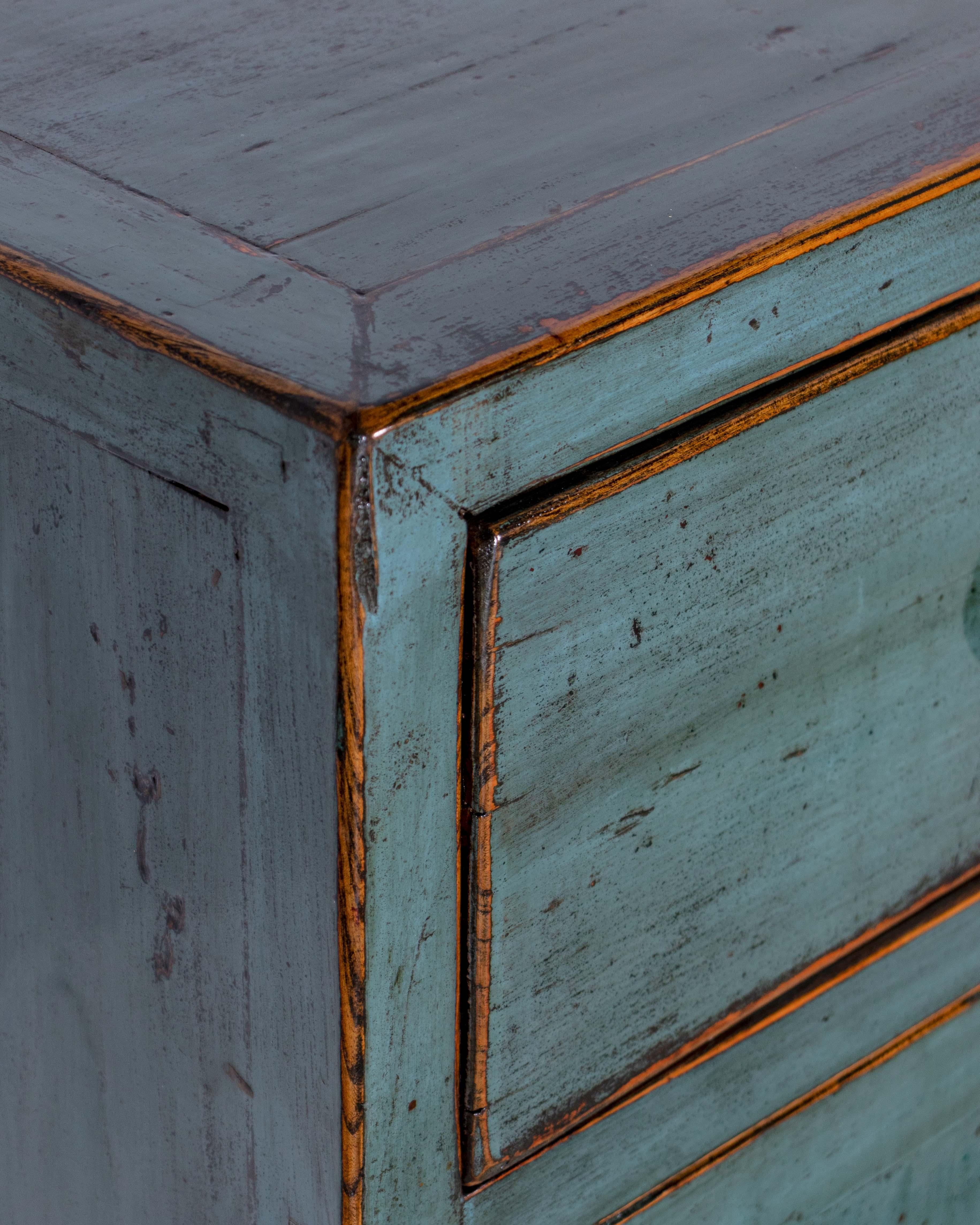 Unknown Two Door Cabinet in Lacquer Blue Patina