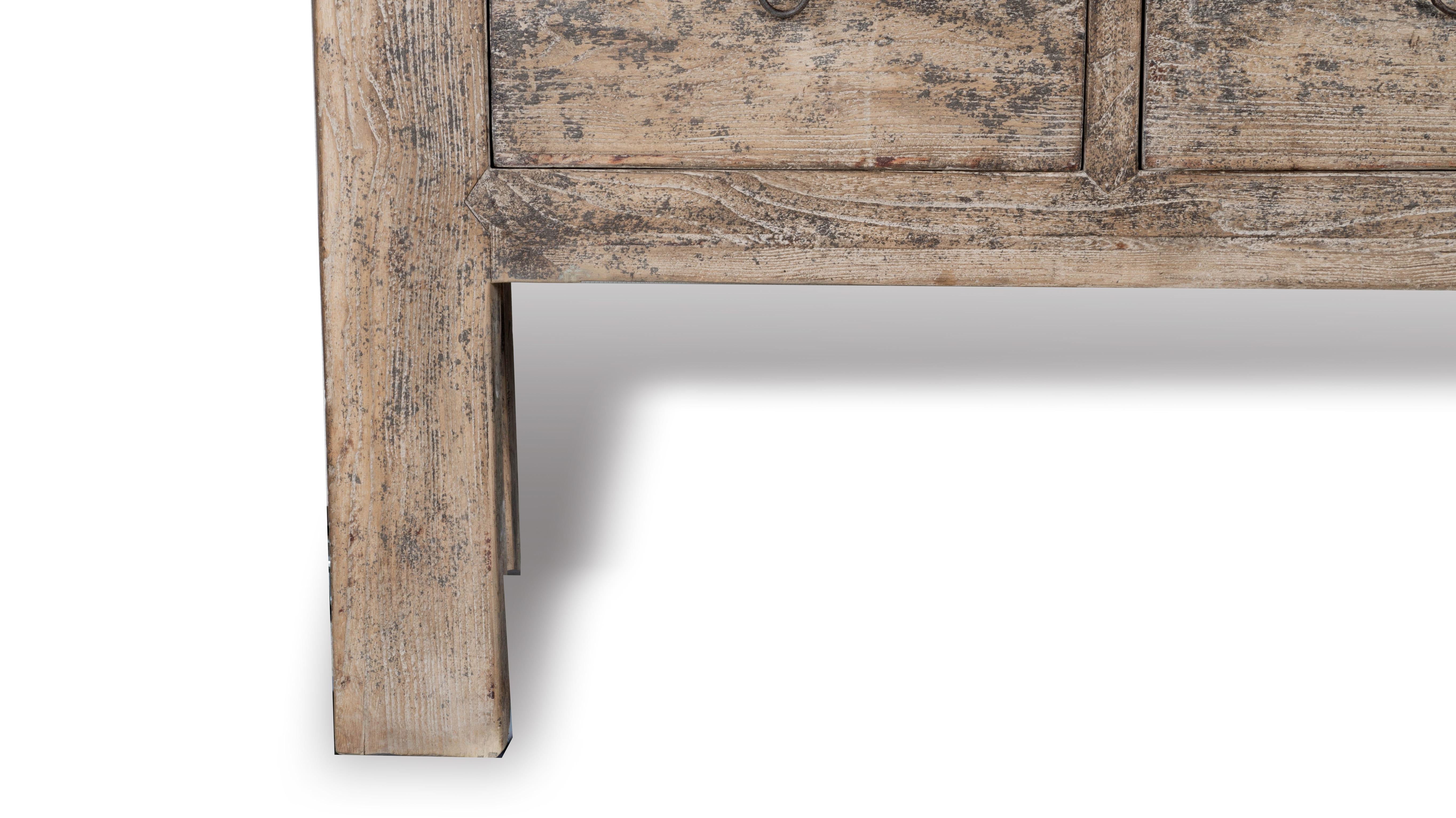 20th Century Two Door Cabinet Made from Reclaimed Elm For Sale