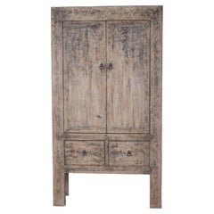 Vintage Two Door Cabinet Made from Reclaimed Elm 
