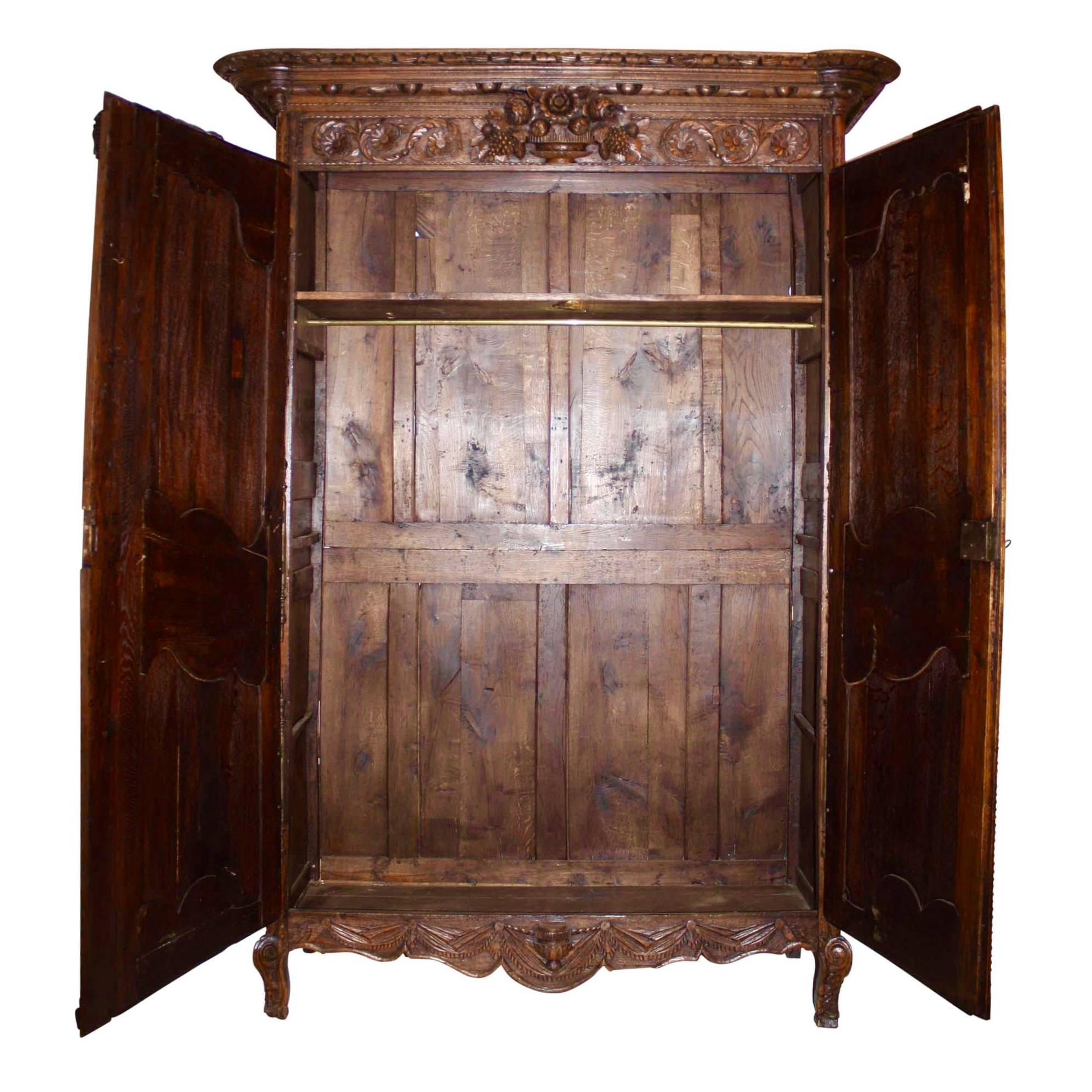Two Door French Wedding Armoire/Wardrobe, circa 1880 For Sale 2
