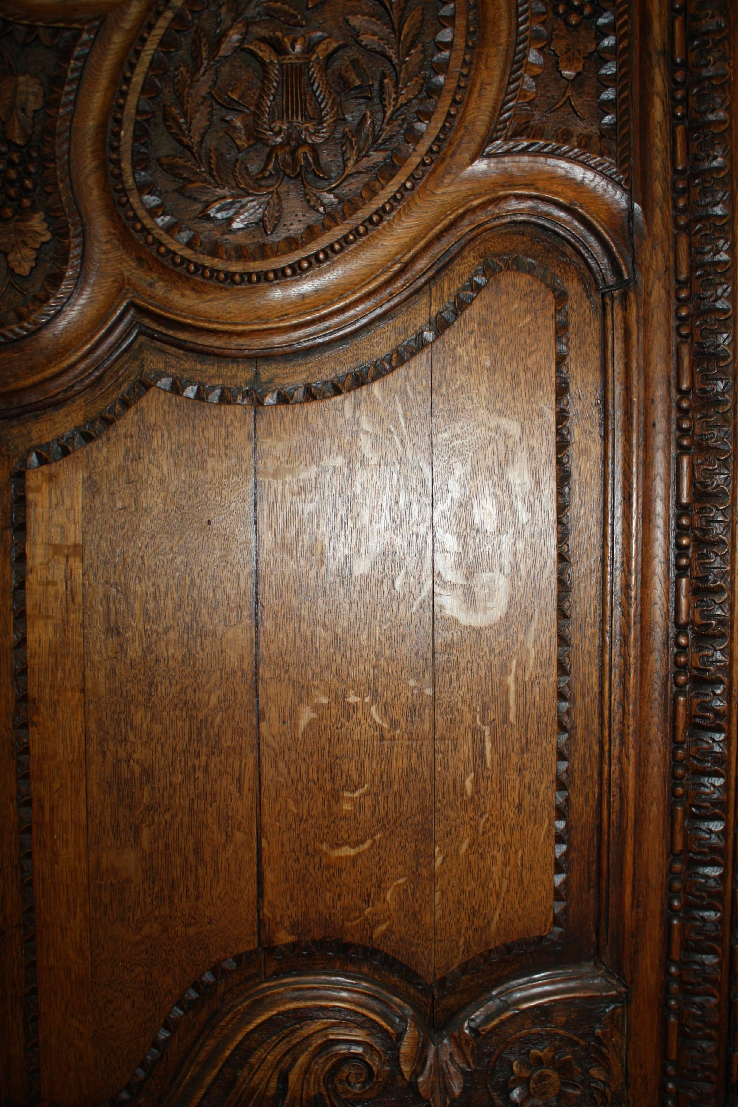 Late 19th Century Two Door French Wedding Armoire/Wardrobe, circa 1880 For Sale