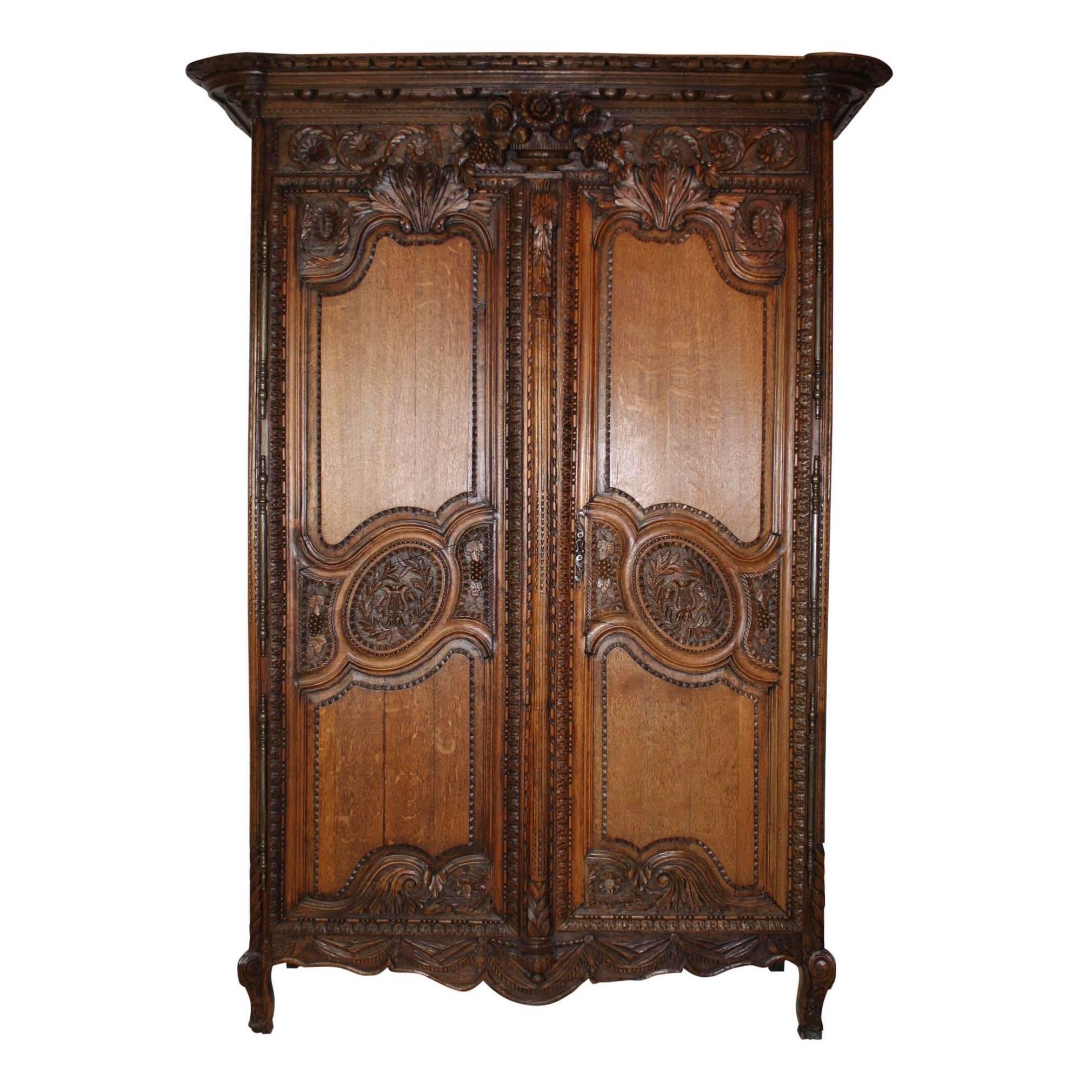 Two Door French Wedding Armoire/Wardrobe, circa 1880