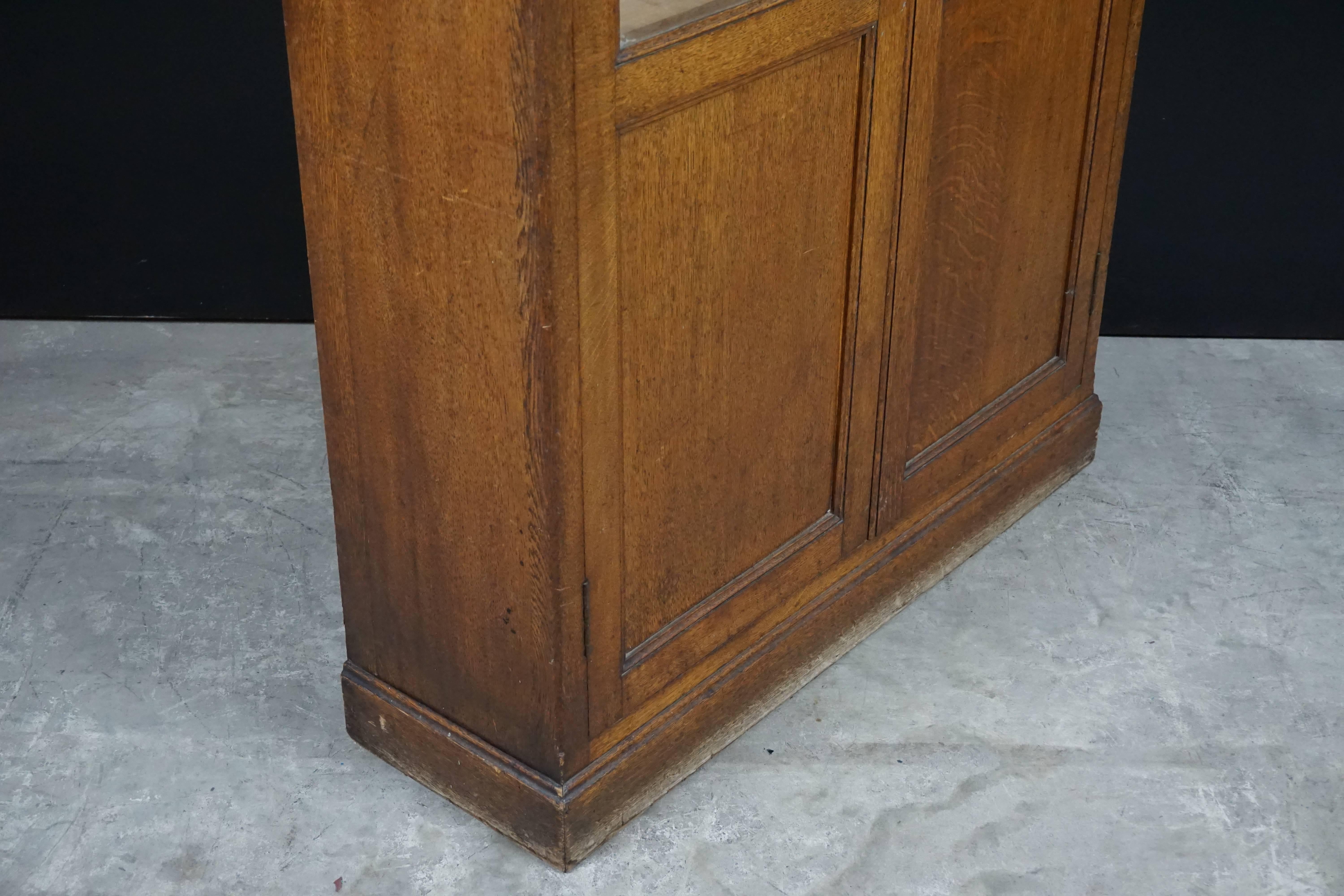 Two-Door Glass Book Case from France, circa 1930 In Good Condition In Nashville, TN