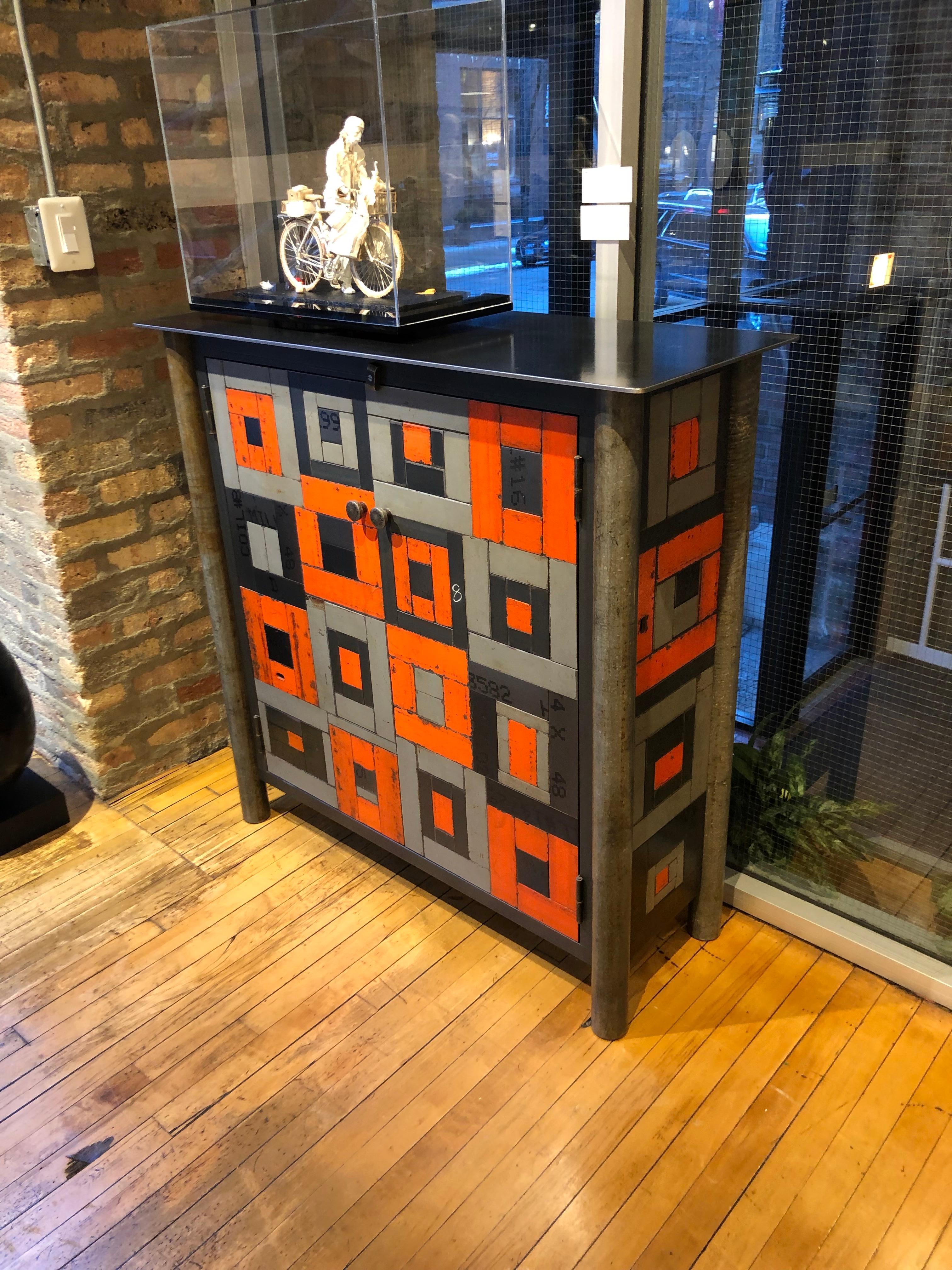 quilt cabinet with glass doors
