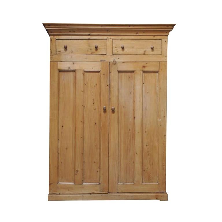 Two Door Pine Cabinet For Sale