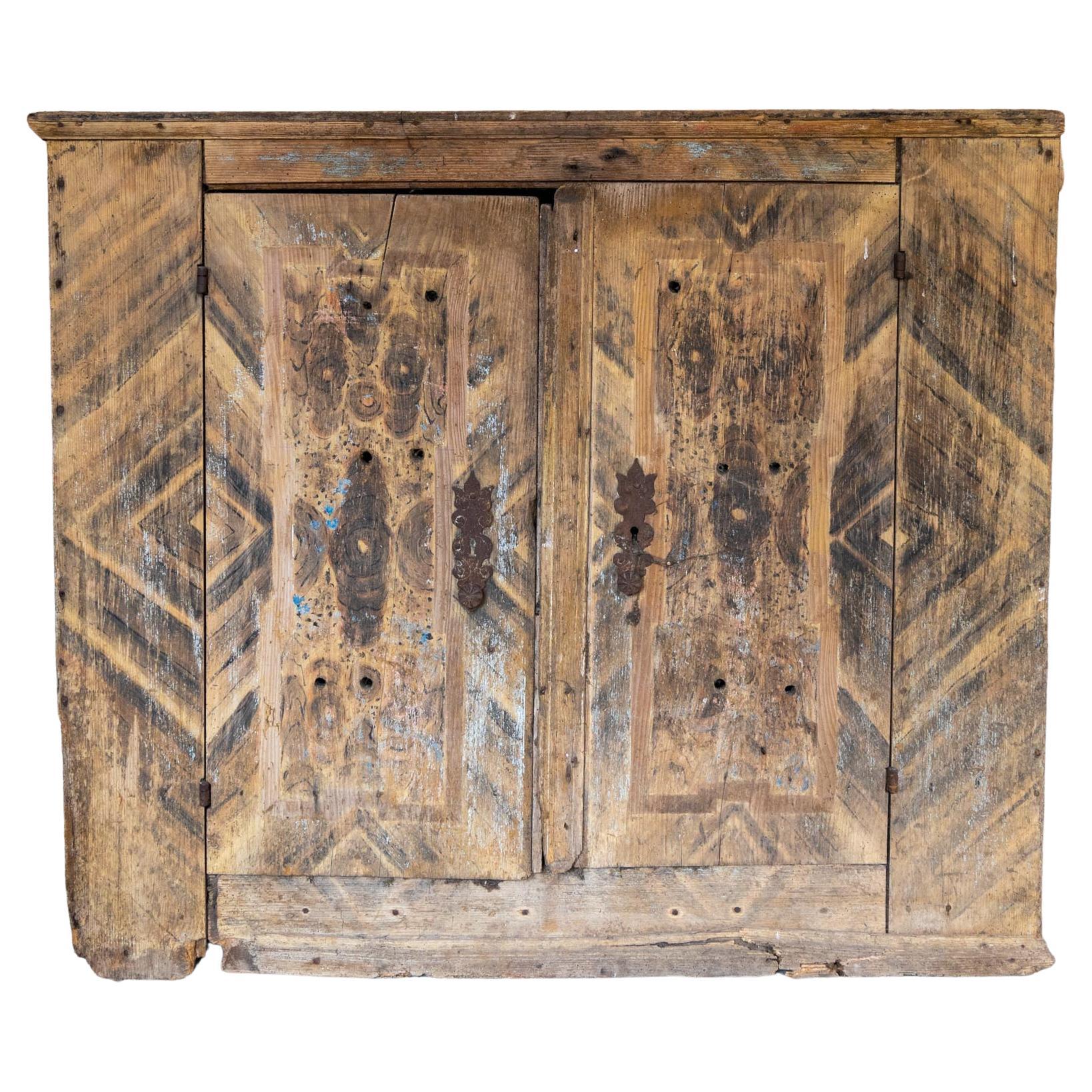 Two-door Provincial Half Cupboard, 18th Century For Sale