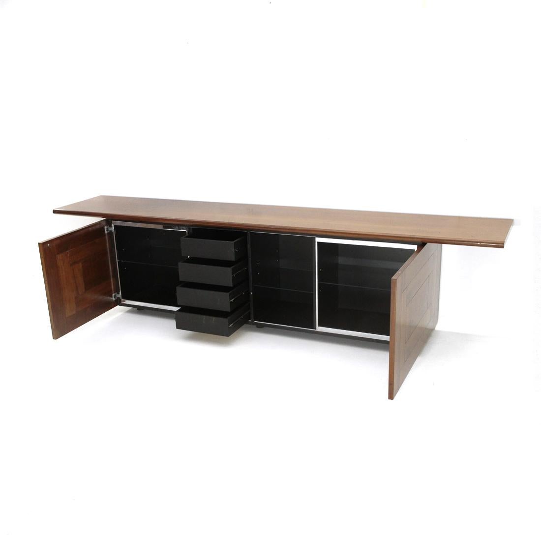 Wood Two-Door “Sheraton” Sideboard by Giotto Stoppino and Lodovico Acerbis for Acerbi