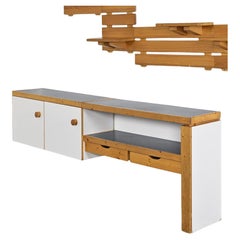 Two-Door Sideboard and Shelf from Les Arcs 1800, France, 1975