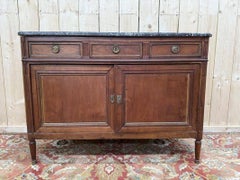 Two-door sideboard Louis XVI period in mahogany with original marble top