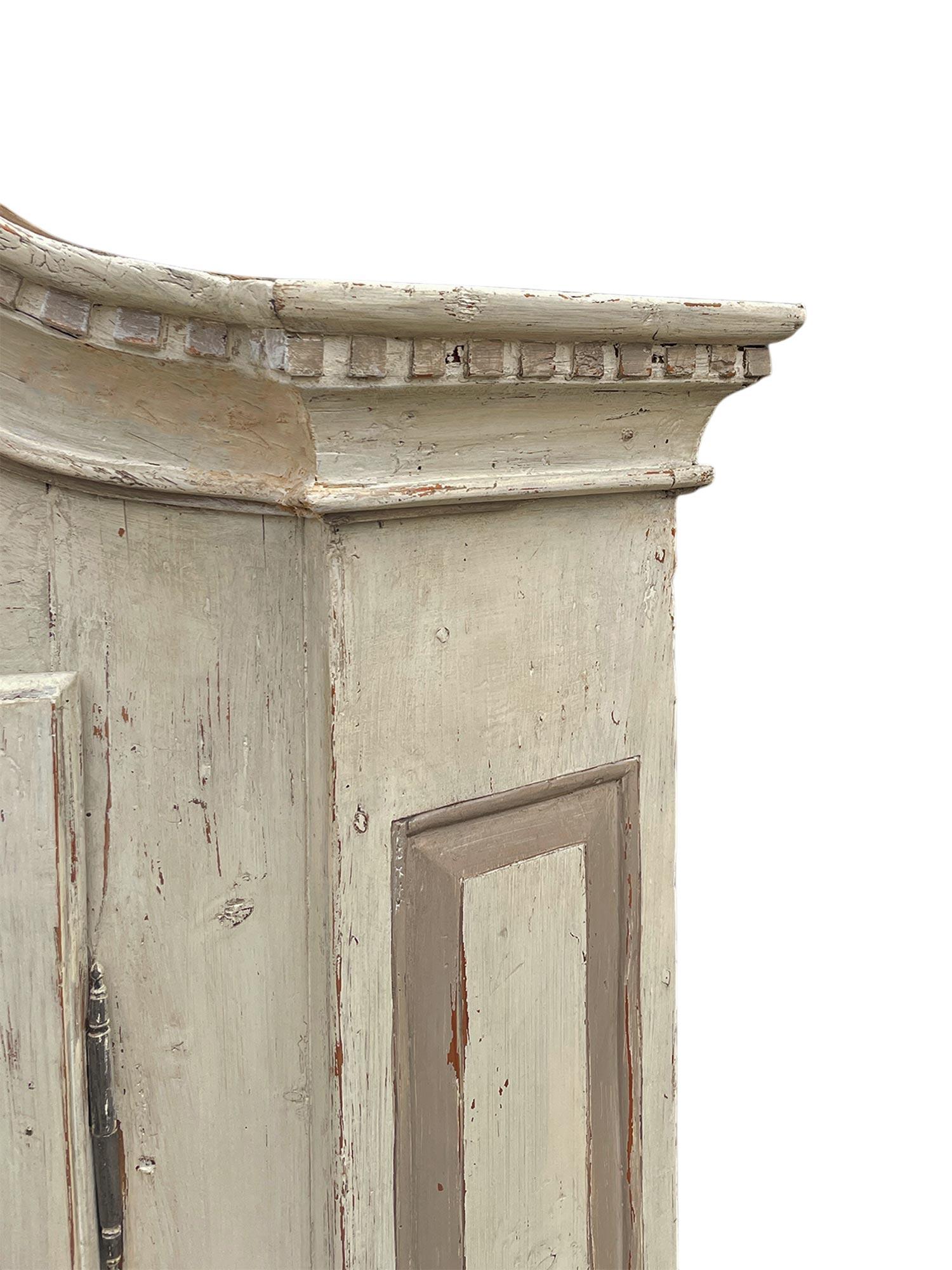 Two Doors European Cabinet in White and Gray 8
