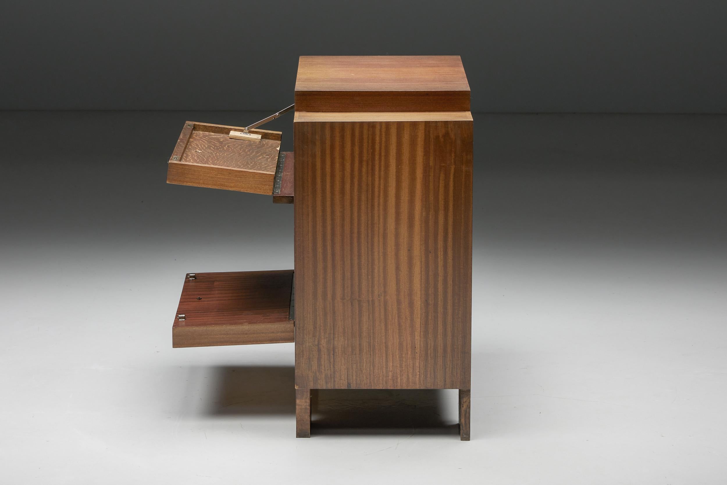 Two-Doors Cabinet in Modernist Style by John Van Zeeland, Belgium, 1933 For Sale 2