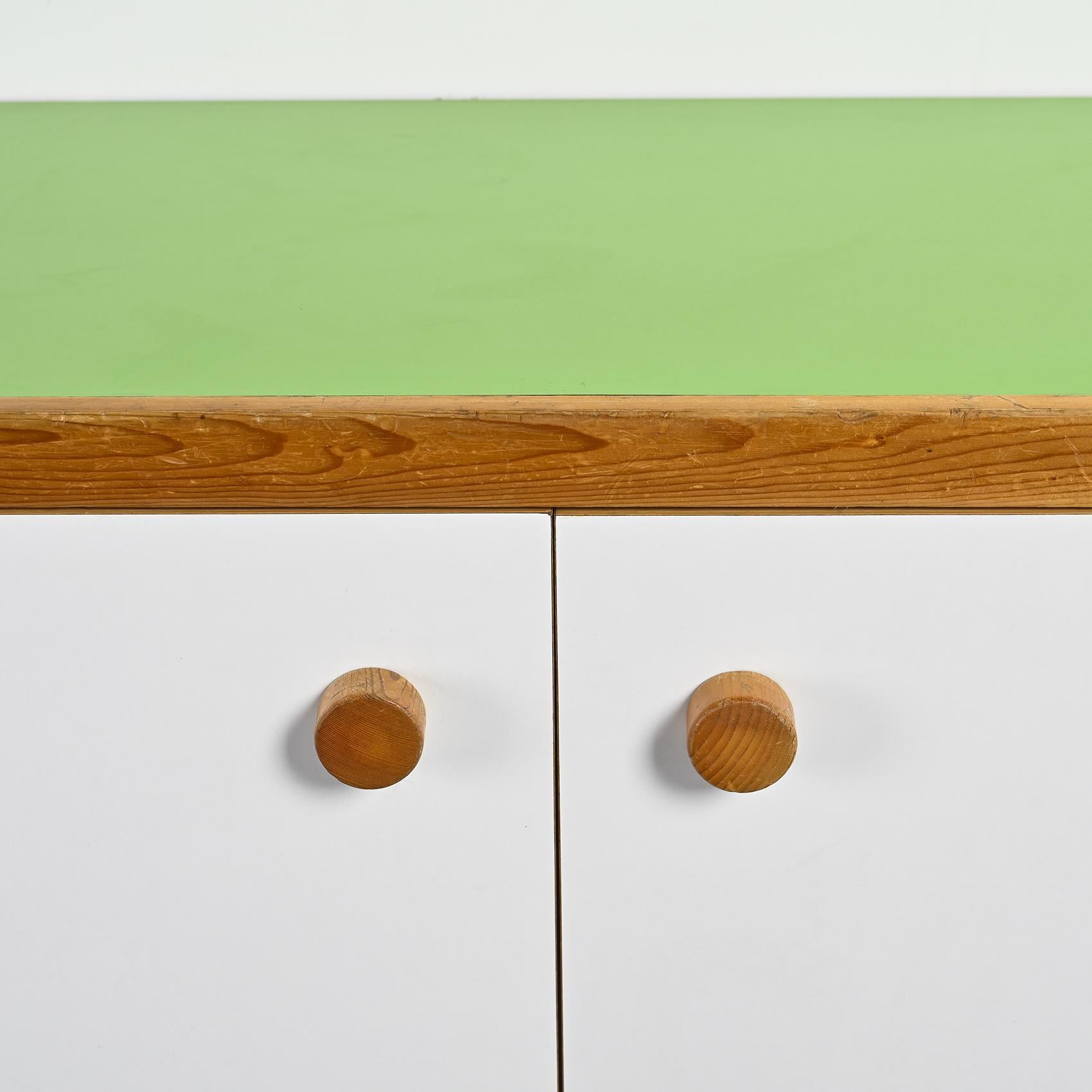 Two-doors Sideboard from Les Arcs by Charlotte Perriand In Fair Condition In VILLEURBANNE, FR