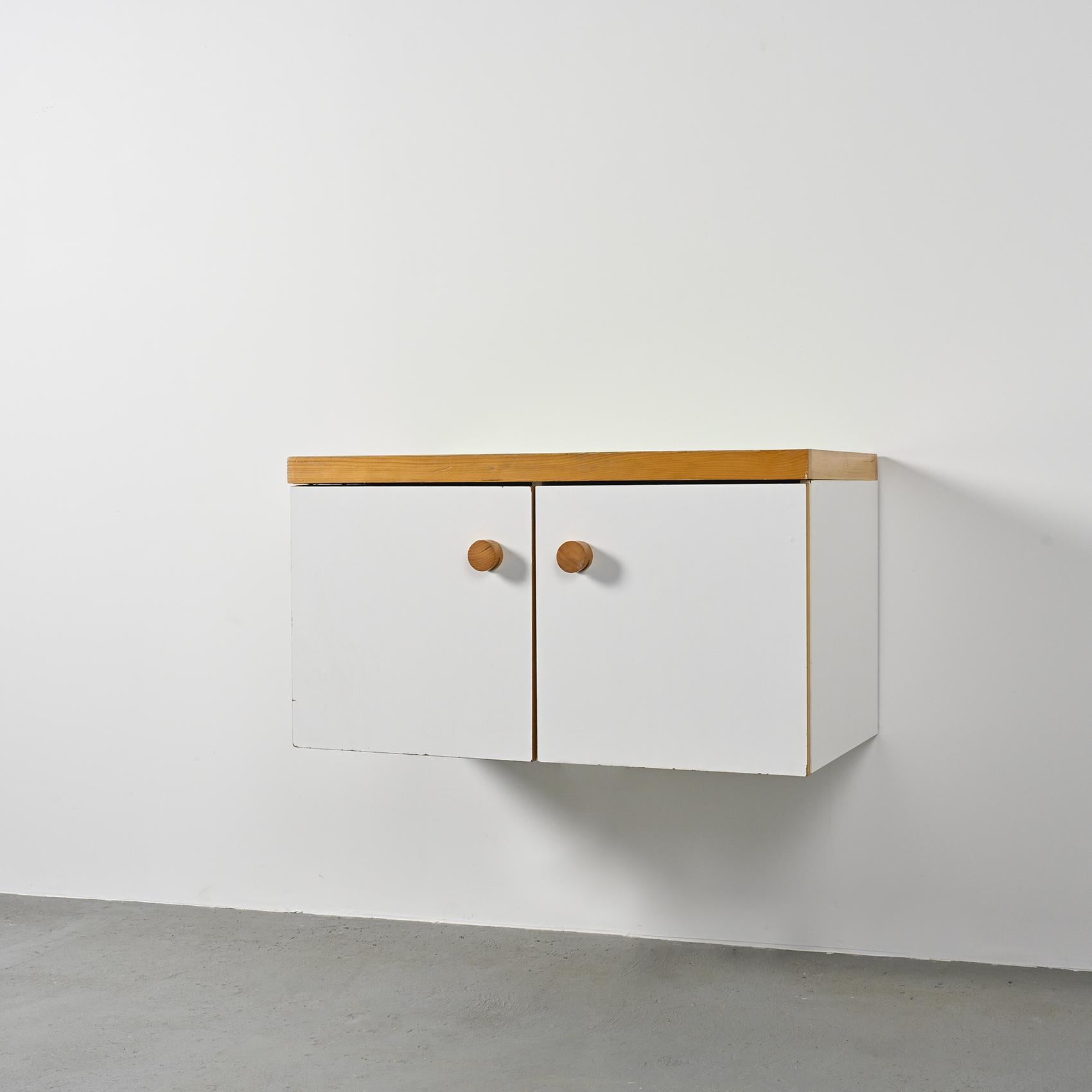 Two-doors Sideboard from Les Arcs by Charlotte Perriand In Good Condition For Sale In VILLEURBANNE, FR