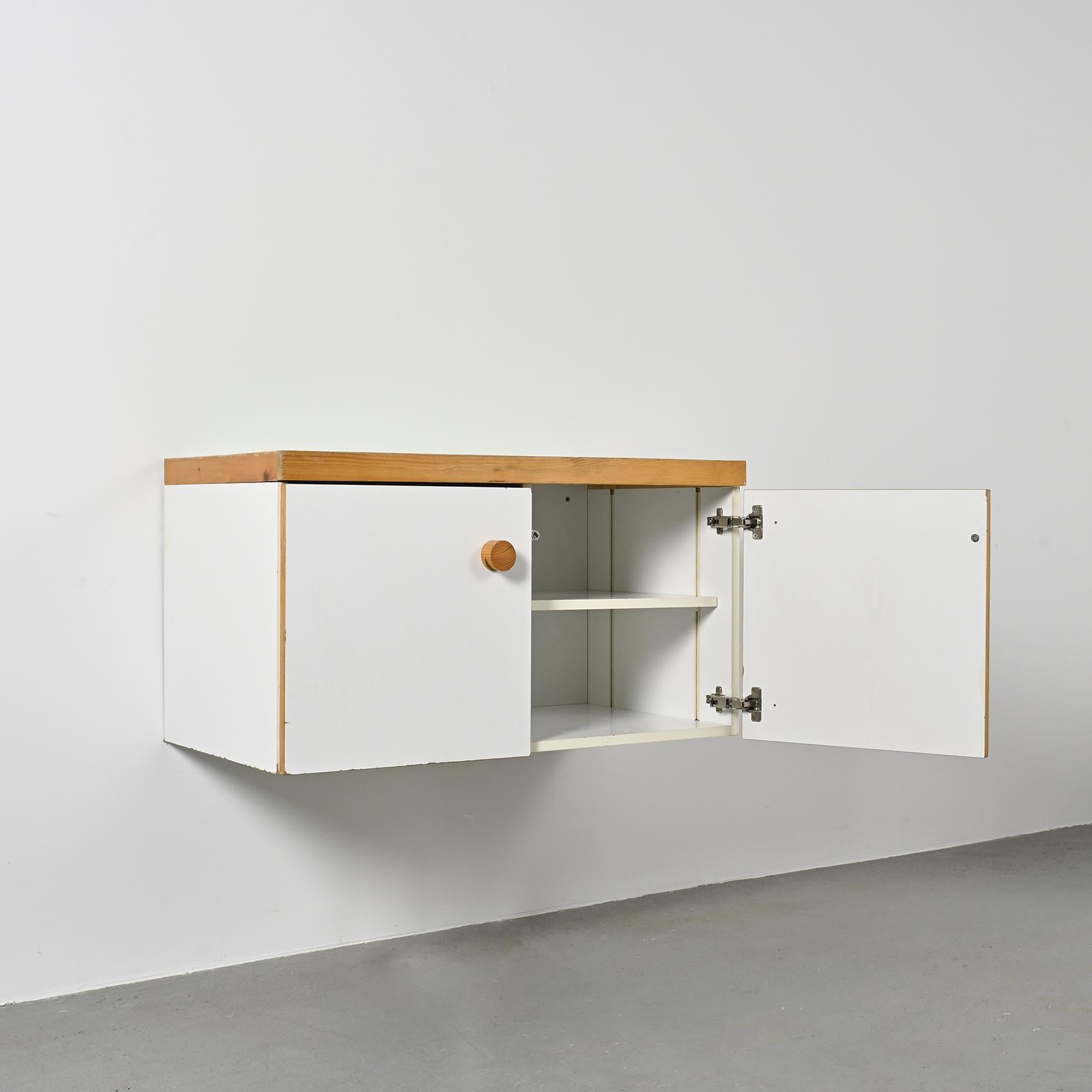 Pine Two-doors Sideboard from Les Arcs by Charlotte Perriand For Sale