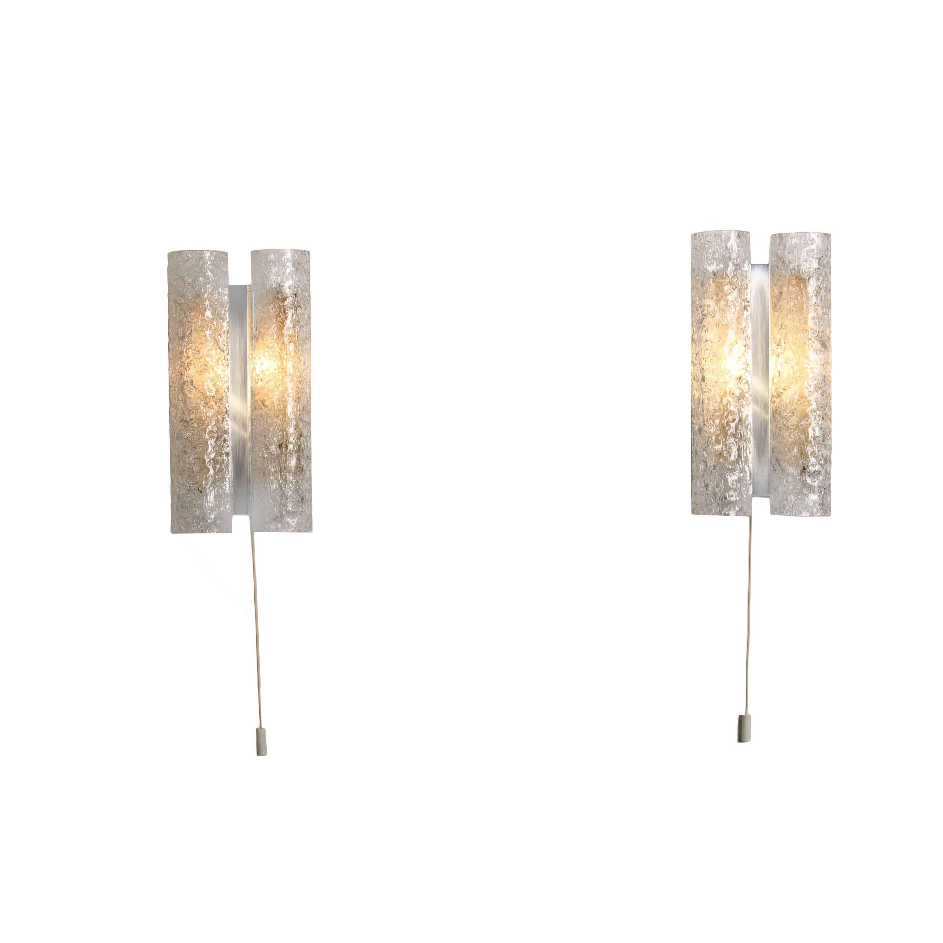 Two Doria Organic Ballroom Flush Mounts with Glass Tubes, 1960s For Sale 2