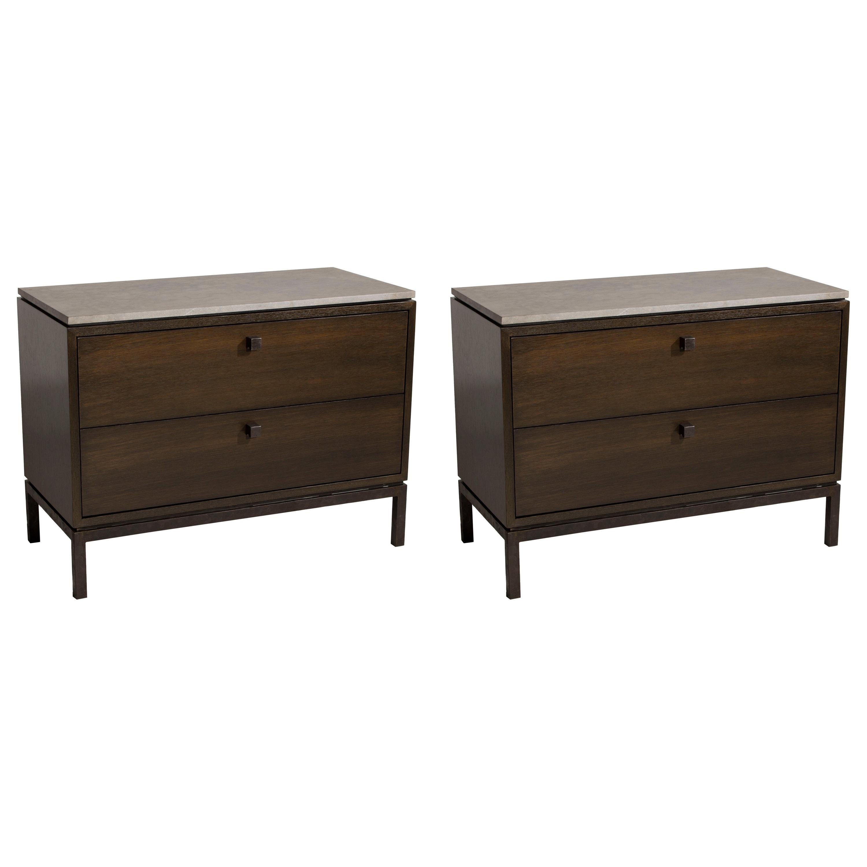 Two-Drawer Bedside Tables For Sale