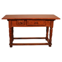 Antique Two Drawer Cherry Wood Console - 18th Century