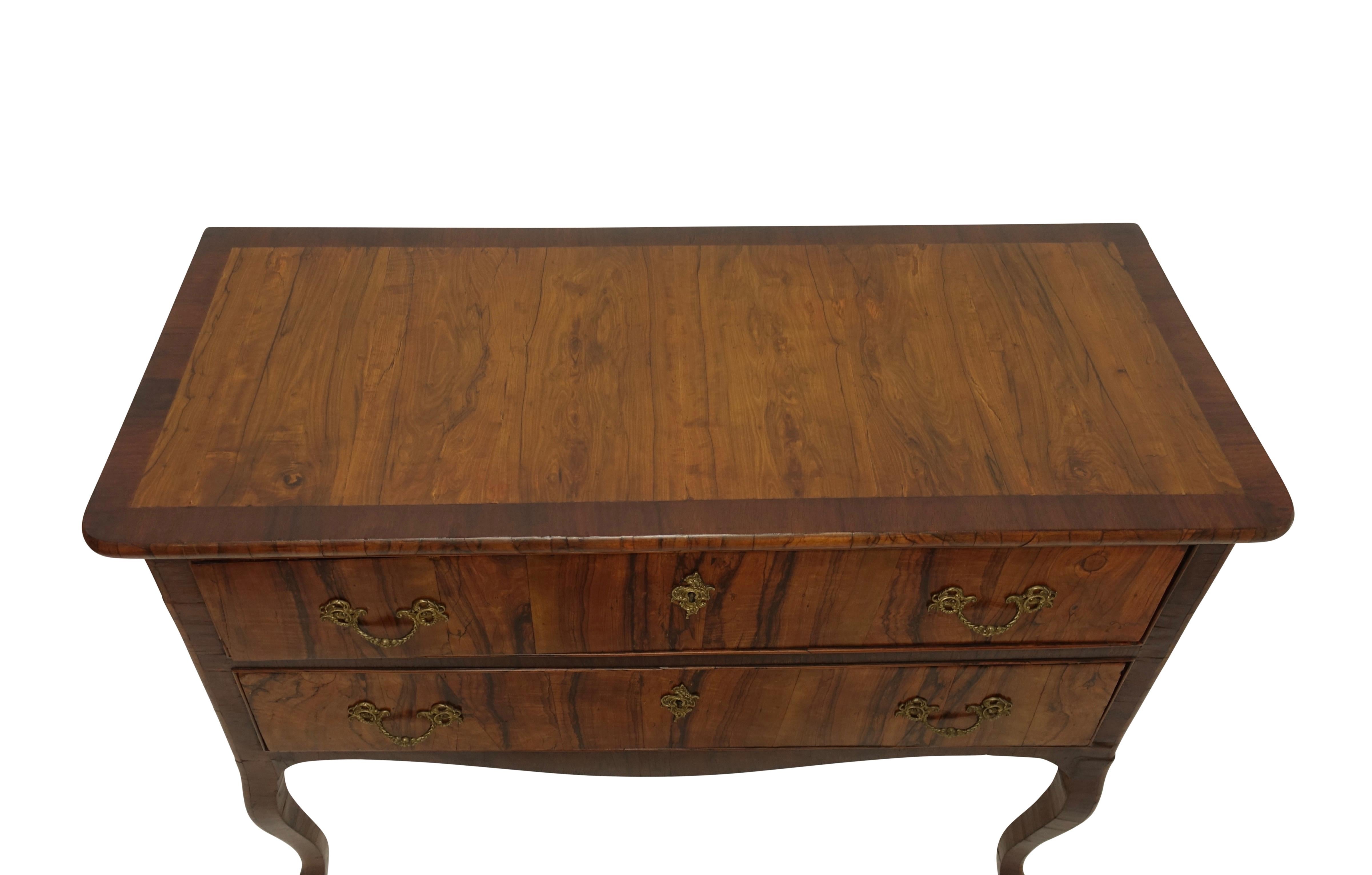 Two-Drawer Commode of Mahogany and Circassian Walnut, Portuguese,  18th Century 3
