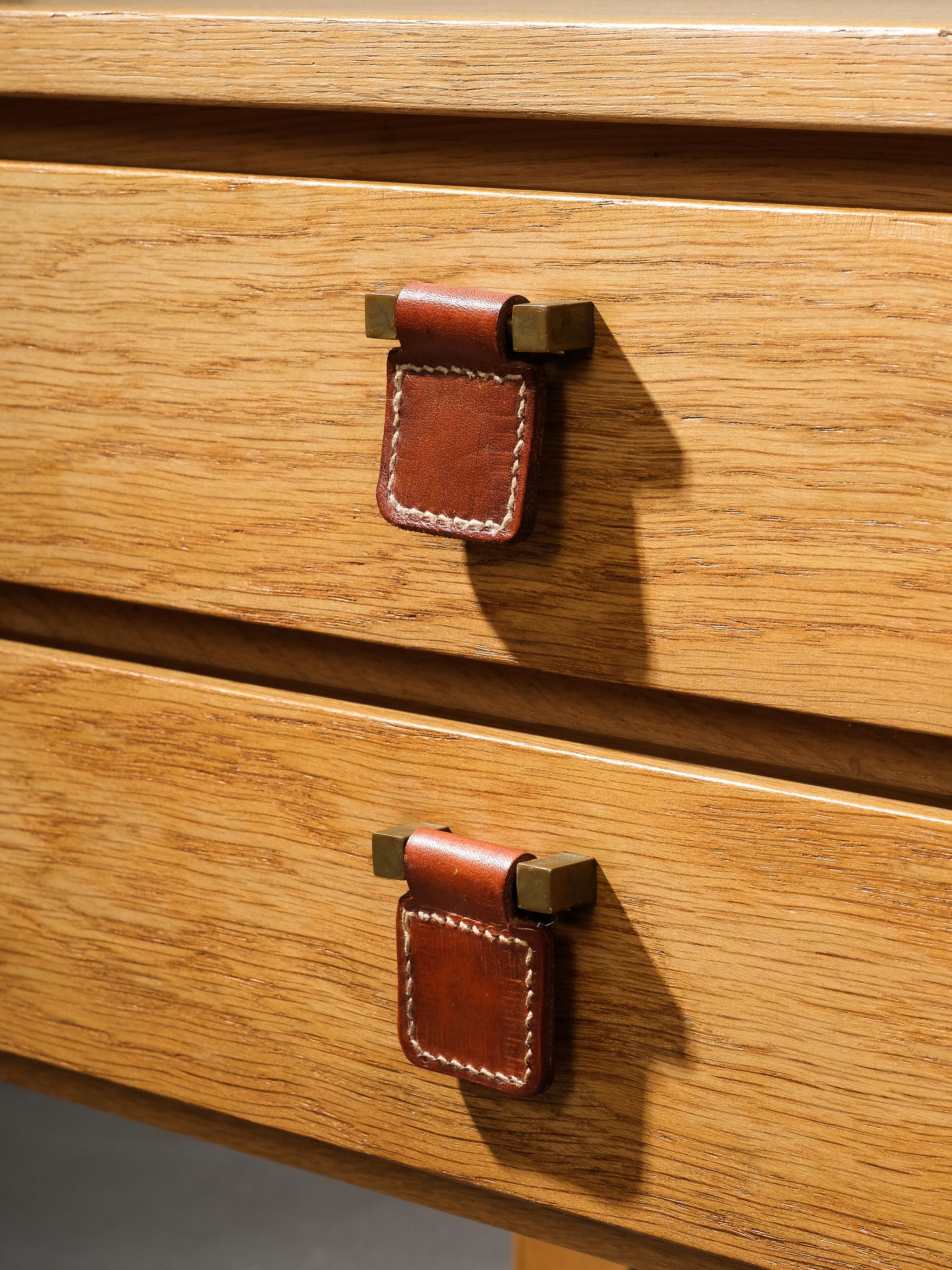 Two Drawer Console Table in Oak Model 