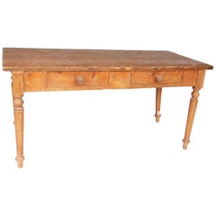 Two Drawer Country Farm Table