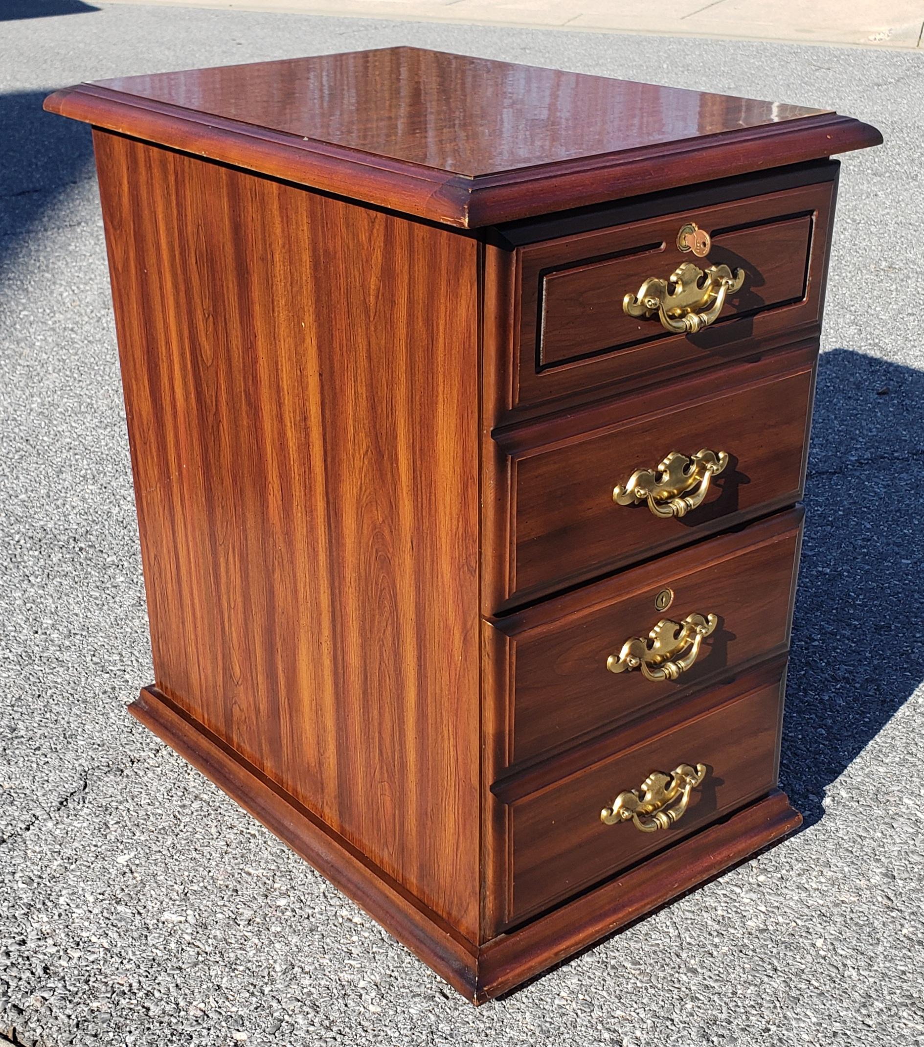 Chippendale Two-Drawer Executive Locking Filing Cabinet For Sale