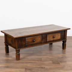 Table basse à deux tiroirs en Oak Oak, circa 1820-40