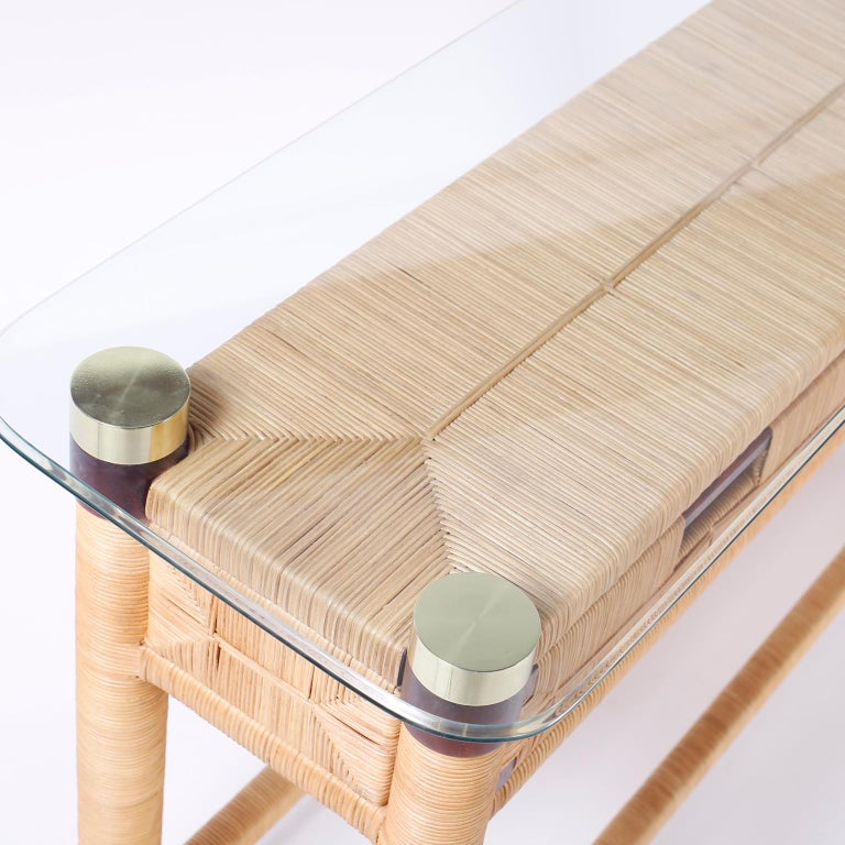 Two-Drawer Glass Top Donghia Console Table For Sale at 1stdibs Free delivery and returns on ebay plus items for plus members.