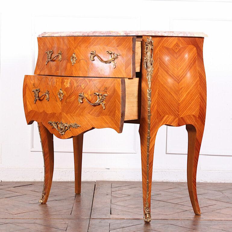 Two-Drawer Inlaid Commode In Good Condition In Vancouver, British Columbia