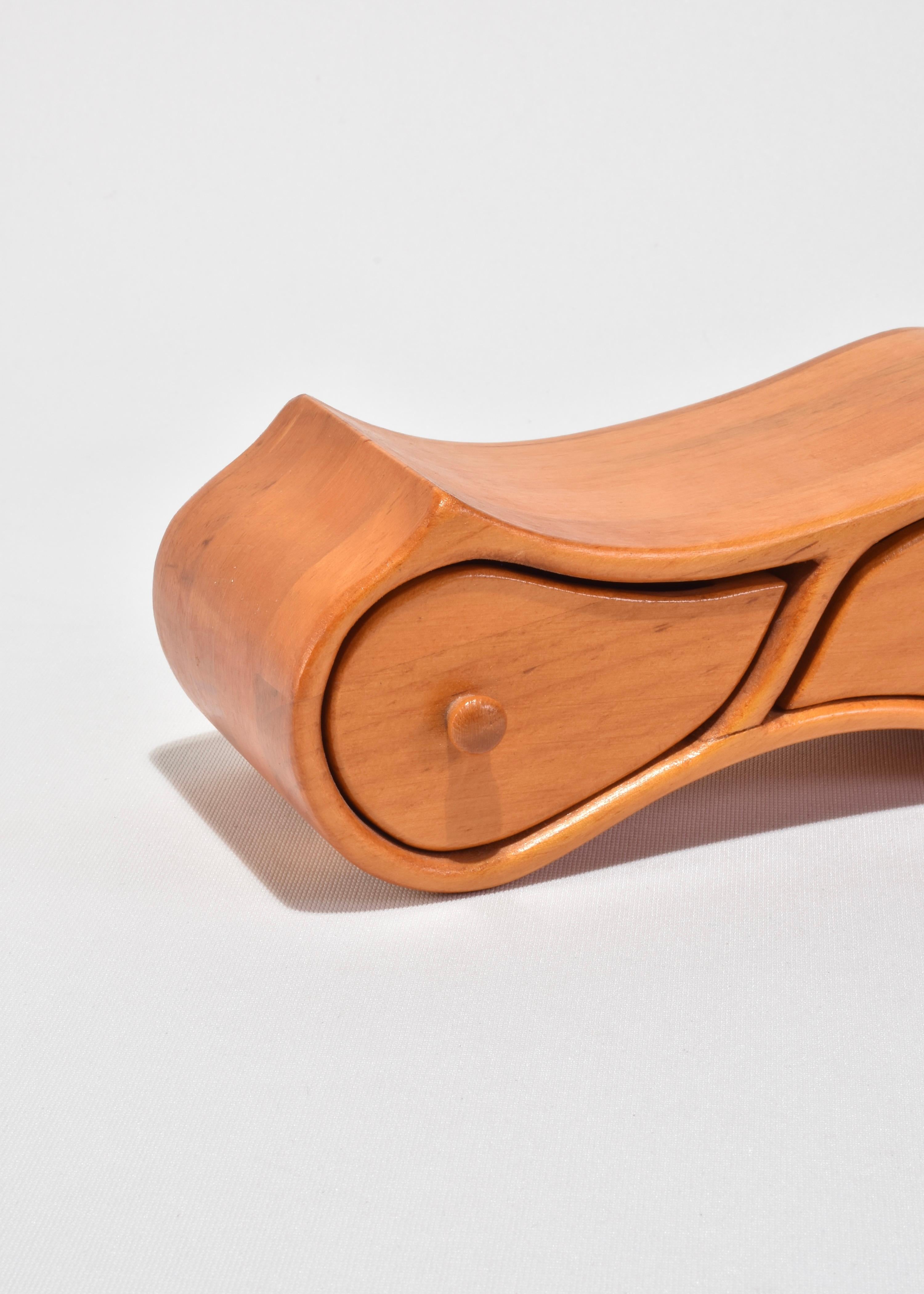 Hand-Crafted Two Drawer Jewelry Box For Sale